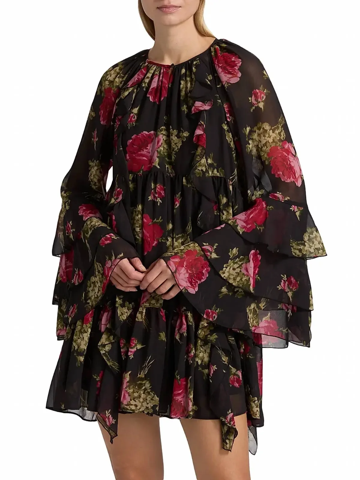 Emelia Baroque Roses Minidress by cinq a sept