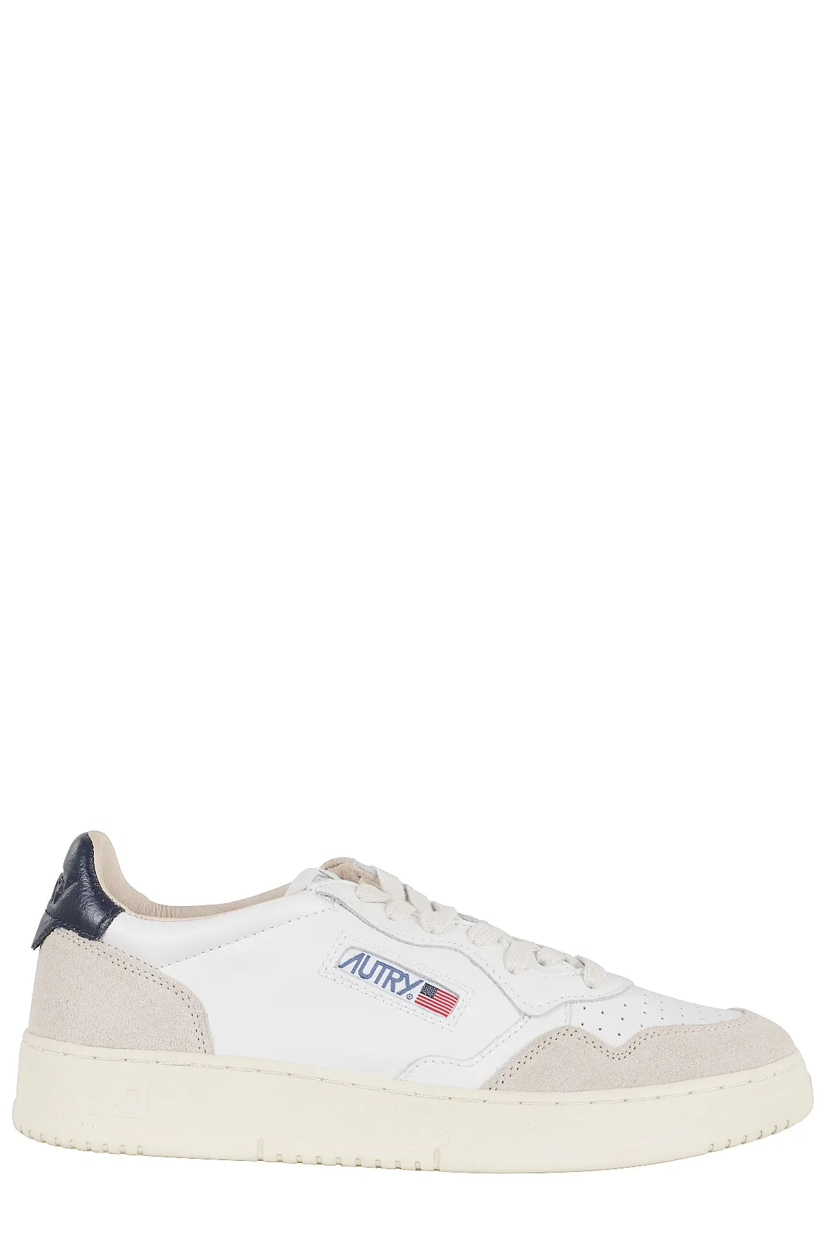 Blue Medalist Low Suede Accents Leather Sneakers by Autry