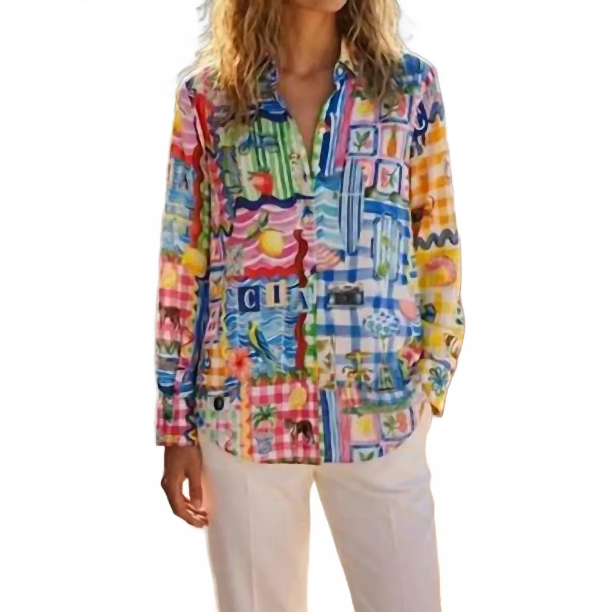 Malfalda Button-Front Blouse by Vilagallo