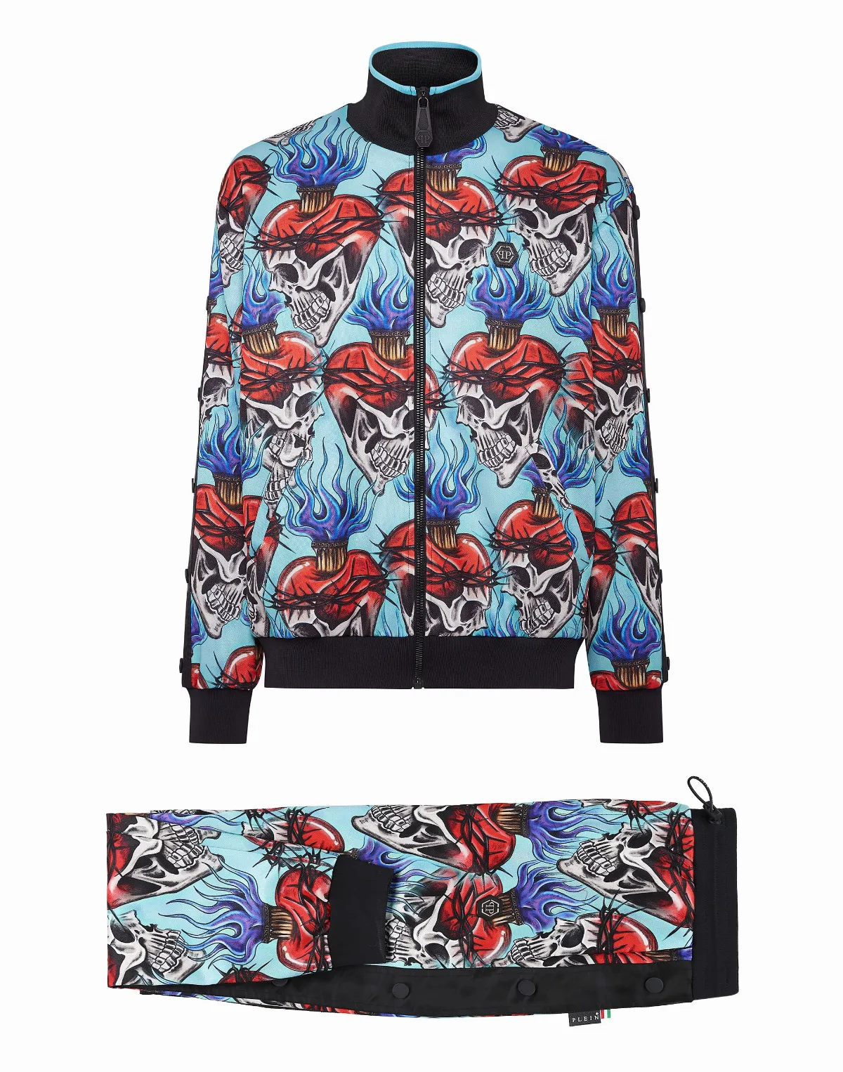 Triacetate Jogging Tracksuit: Top/Trousers Love Tattoo by PHILIPP PLEIN