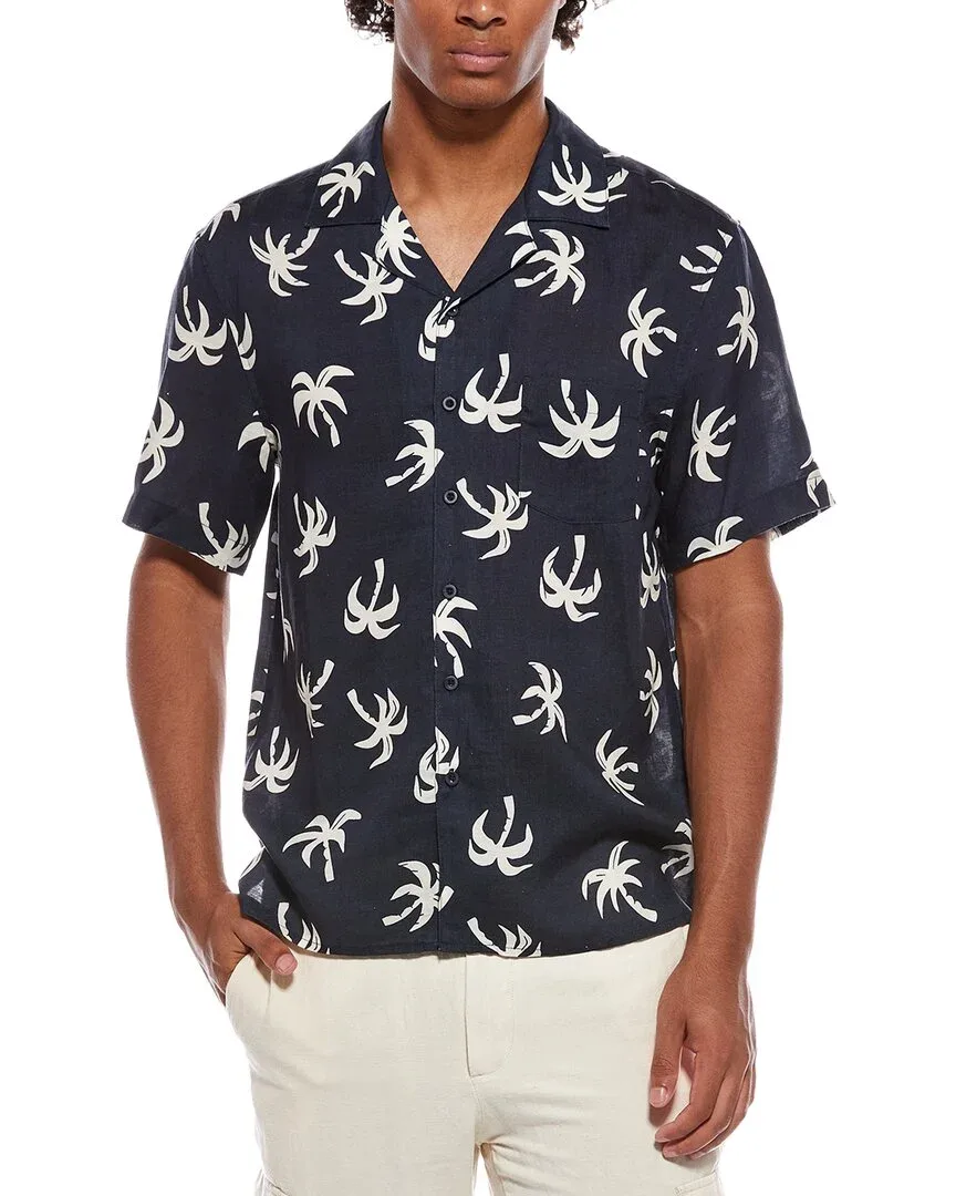 Air Linen-Blend Convertible Vacation Shirt by Onia