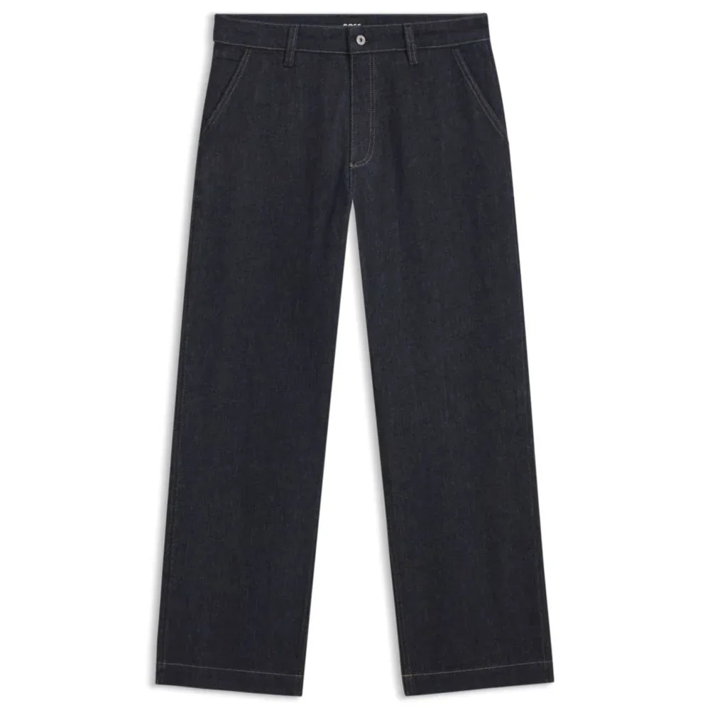 Indigo Regular-Fit Jeans in Stretch Denim by BOSS