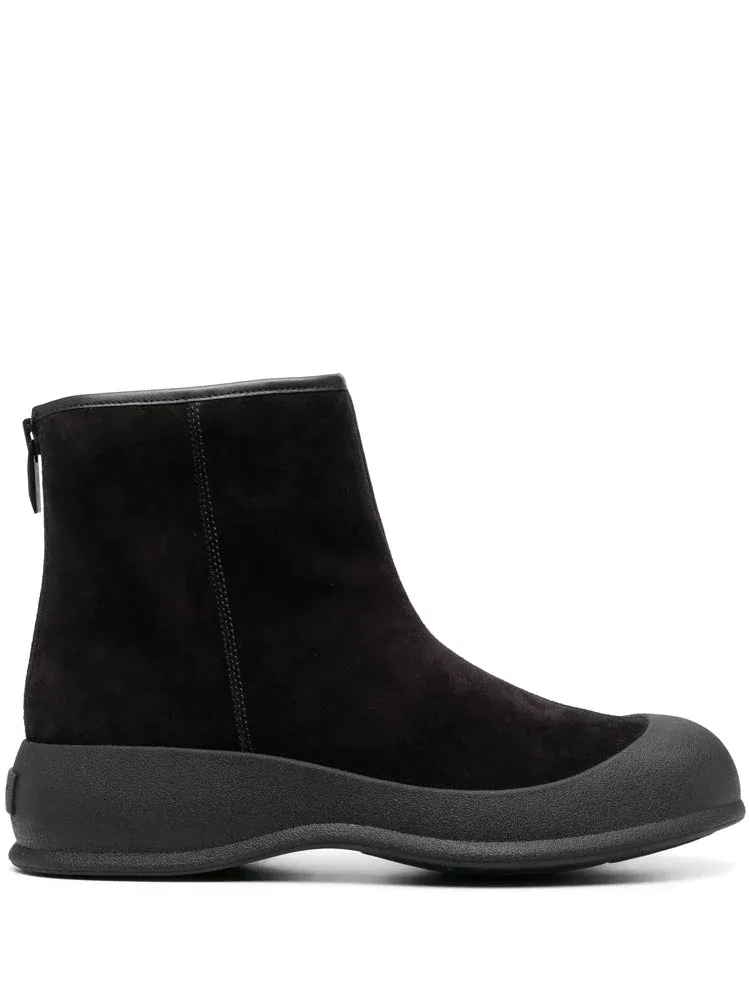 Minimalist Suede Ankle Boots by Bally