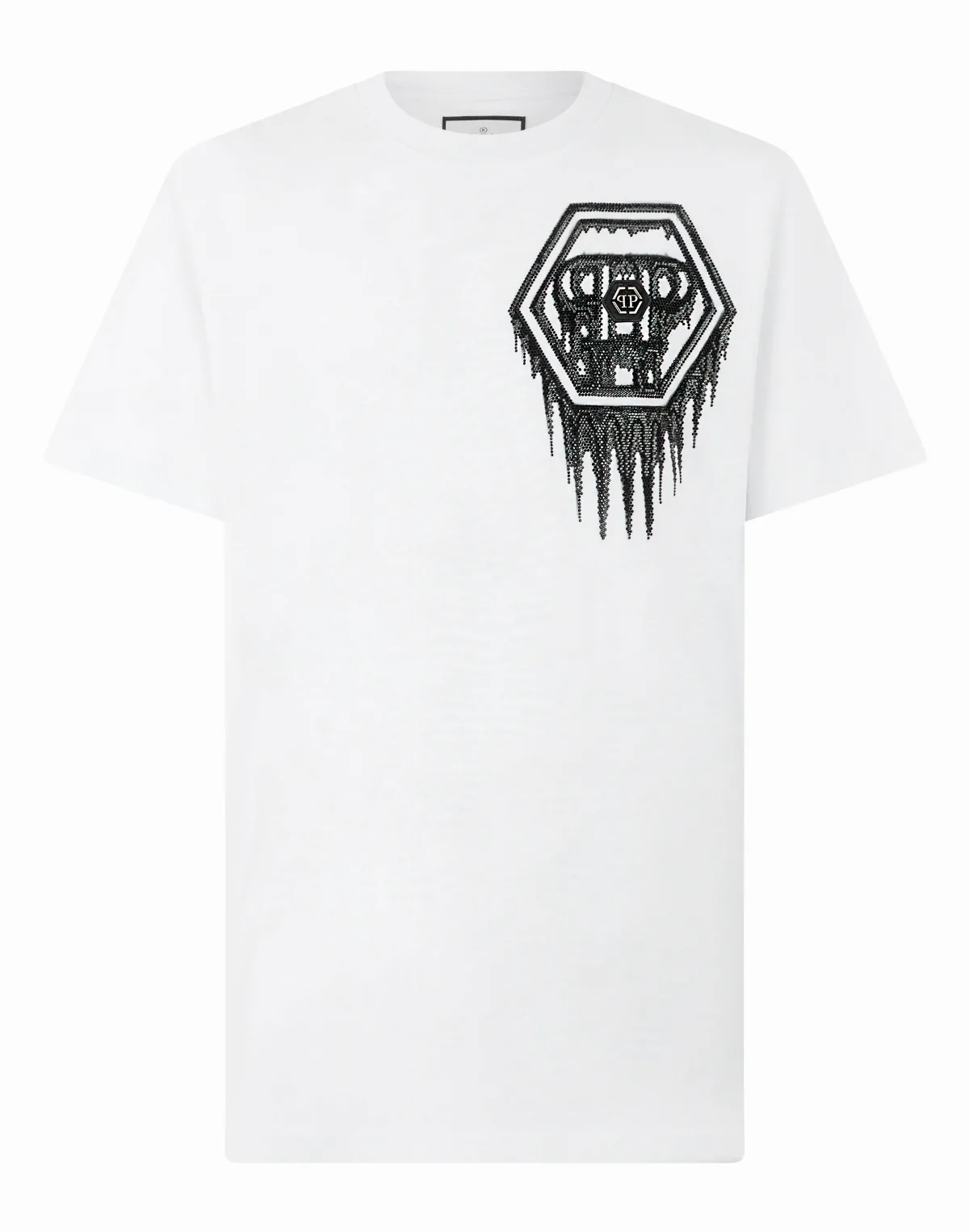 Round Neck T-Shirt Neon Space Hexagon