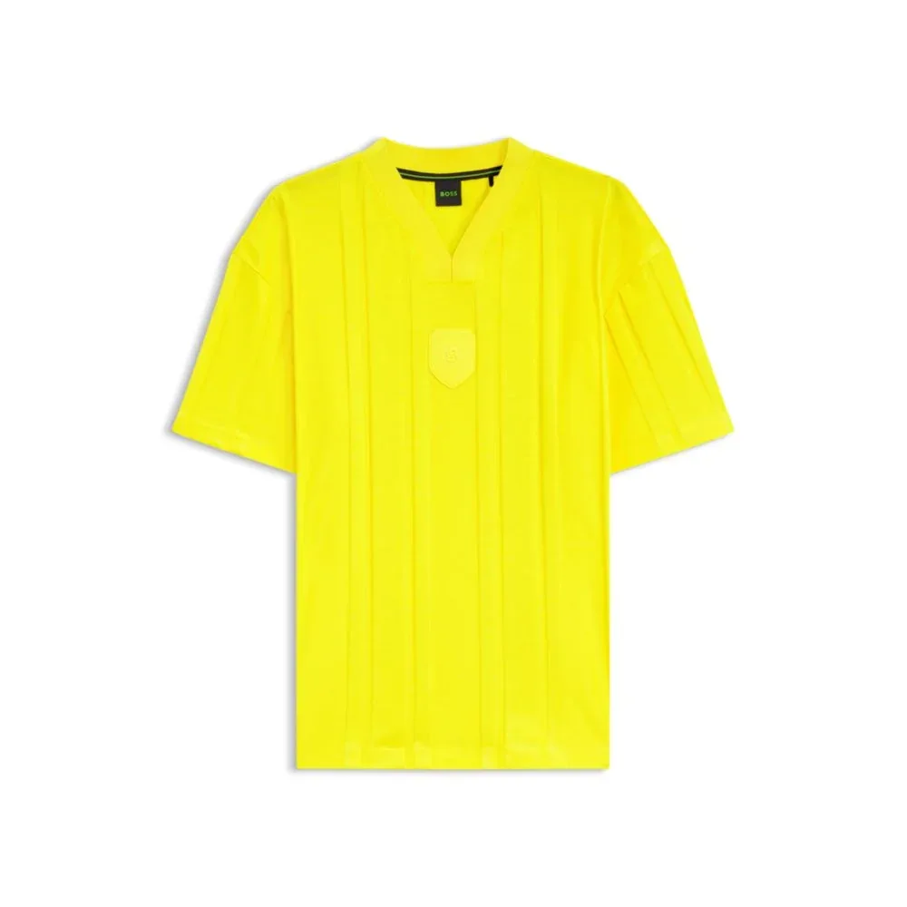 Textured-Stripe T-Shirt in Cotton by BOSS