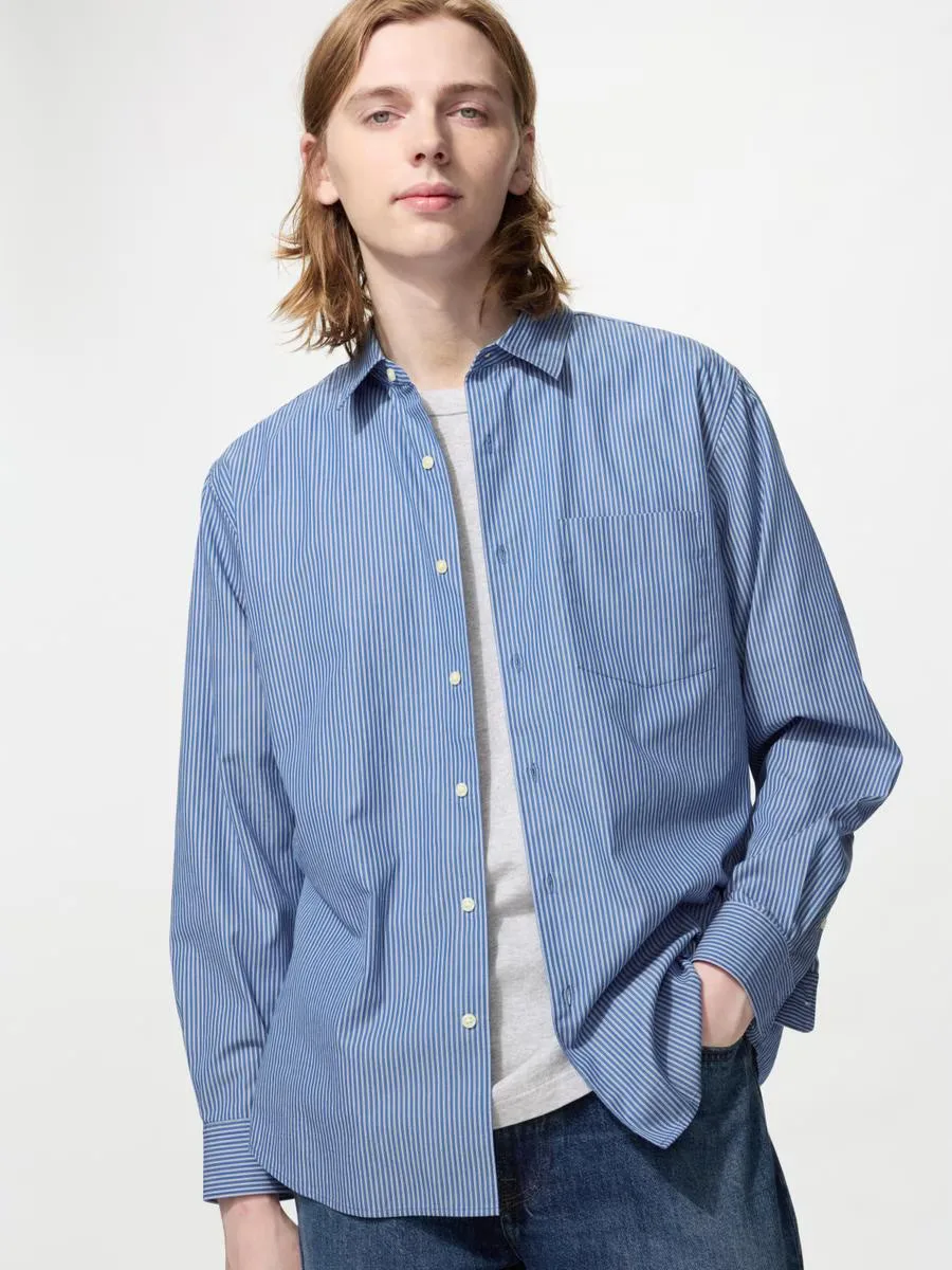 Broadcloth Shirt Striped by UNIQLO