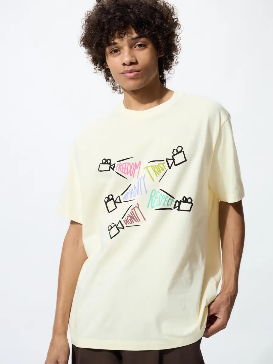 PEACE for ALL Graphic T-Shirt Displacement Film Fund by UNIQLO