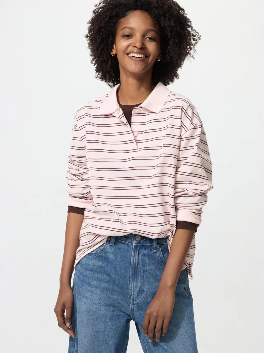 Striped Polo Shirt Long Sleeve by UNIQLO