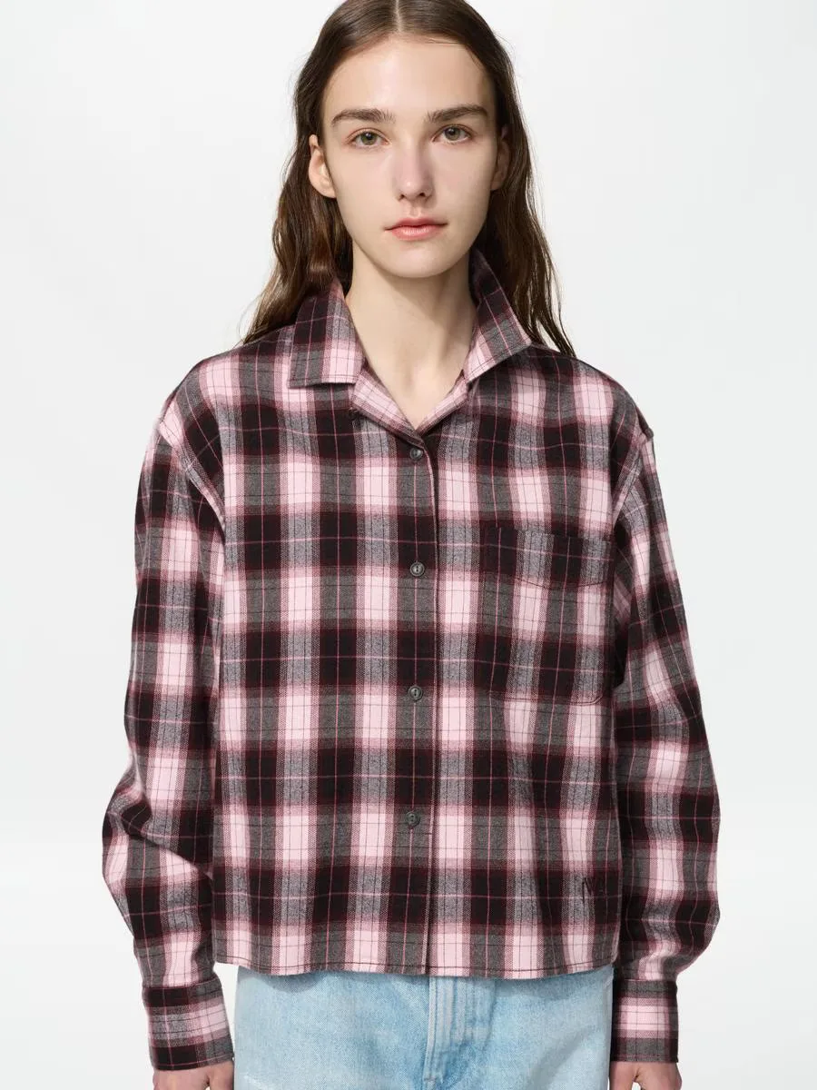 Flannel Boxy Shirt Check by UNIQLO