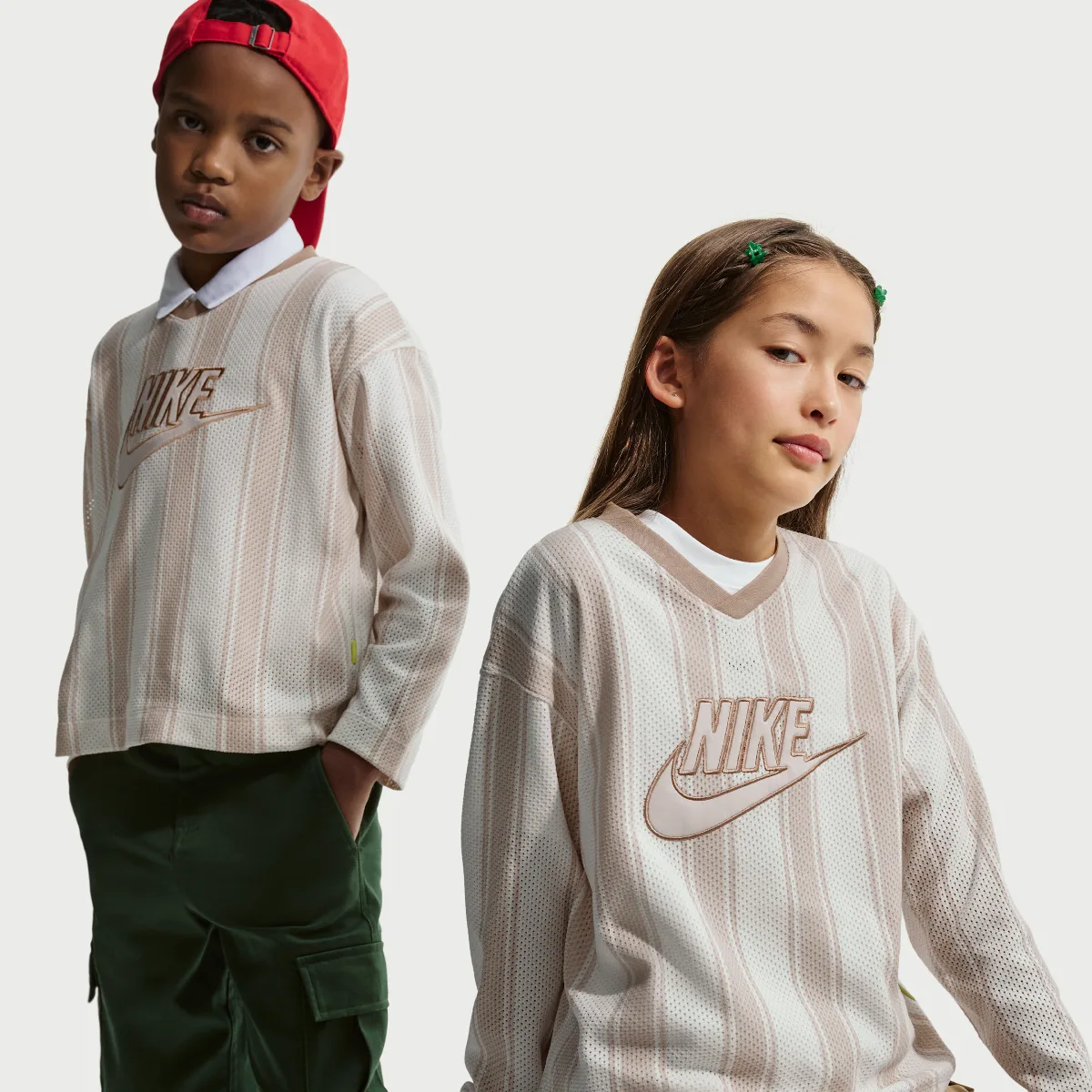 Sportswear Collection Long-Sleeve Mesh Jersey by Nike