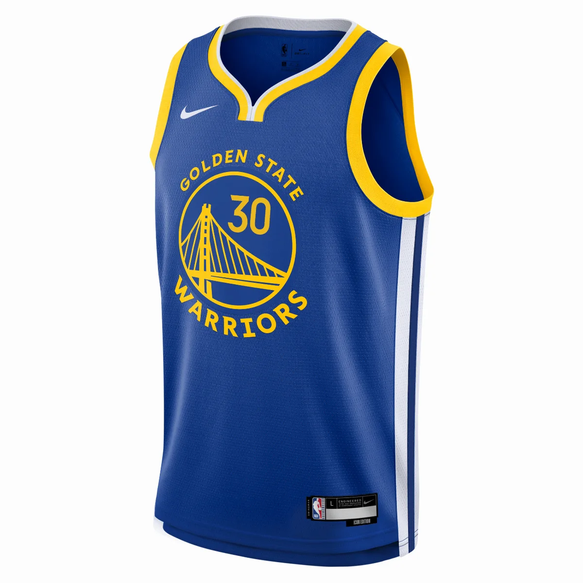 Stephen Curry Golden State Warriors 2023/24 Icon Edition NBA Swingman Jersey by Nike