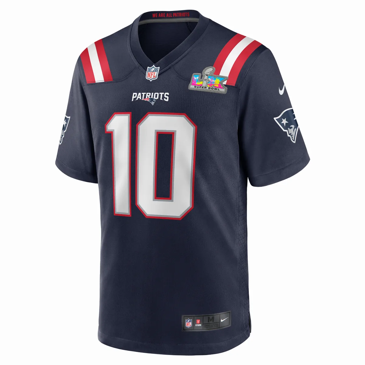 Drake Maye New England Patriots Super Bowl LX NFL Game Jersey by Nike