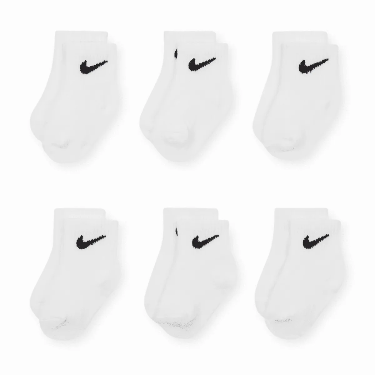 Swoosh Baby Ankle Socks (6 Pairs) by Nike