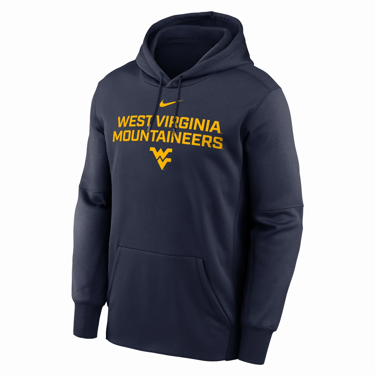 West Virginia Team Stacked Therma College Pullover Hoodie by Nike