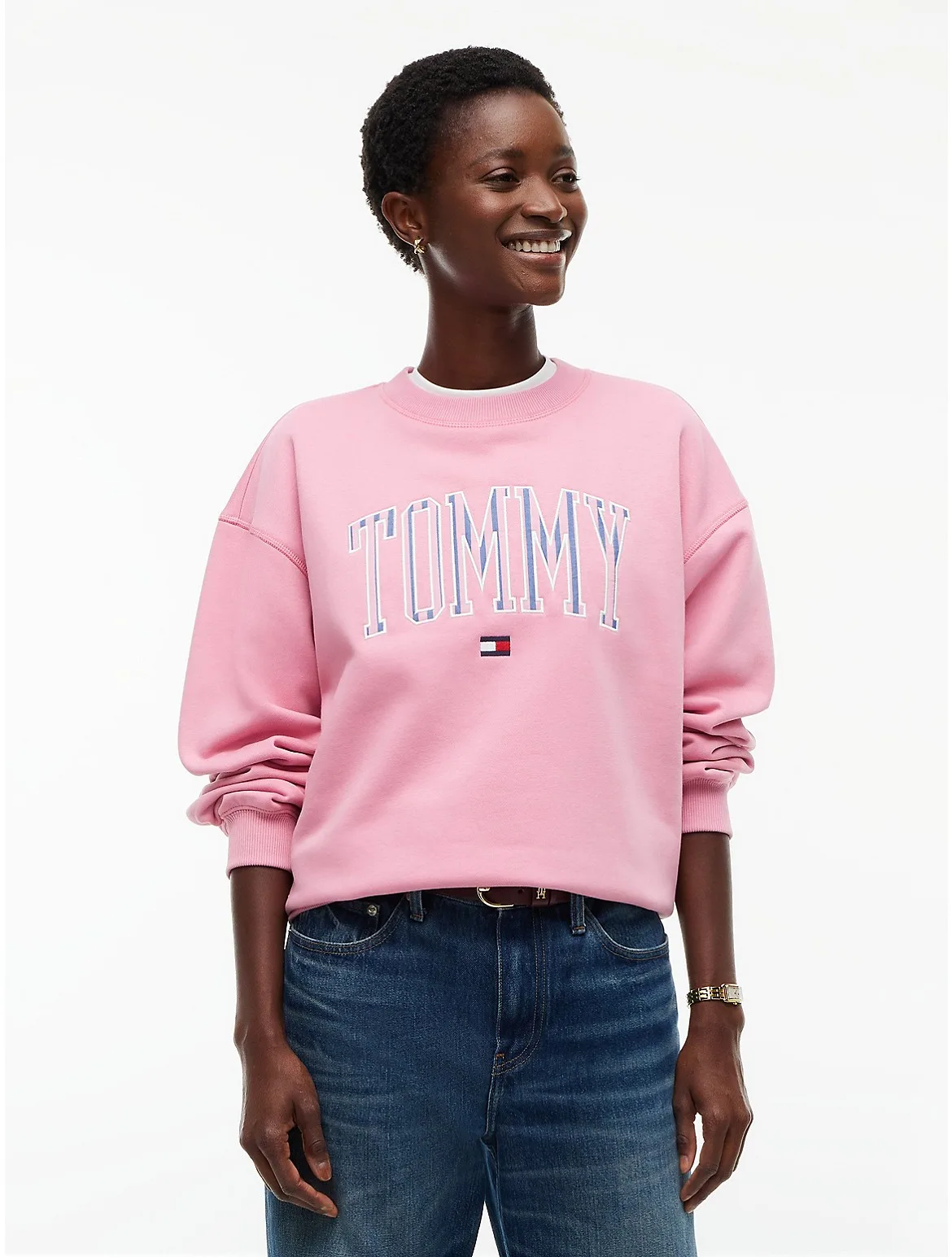 Varsity Tommy Logo Crewneck Sweatshirt