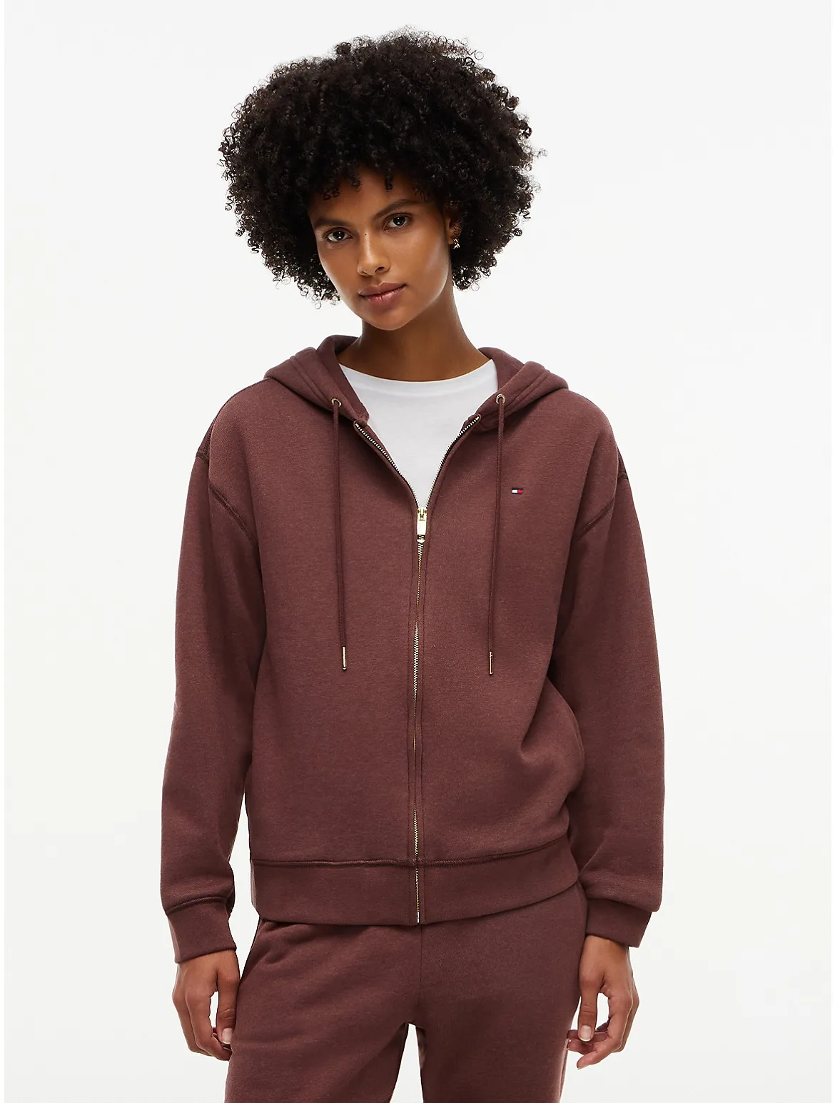 Relaxed Fit Zip Hoodie by Tommy Hilfiger