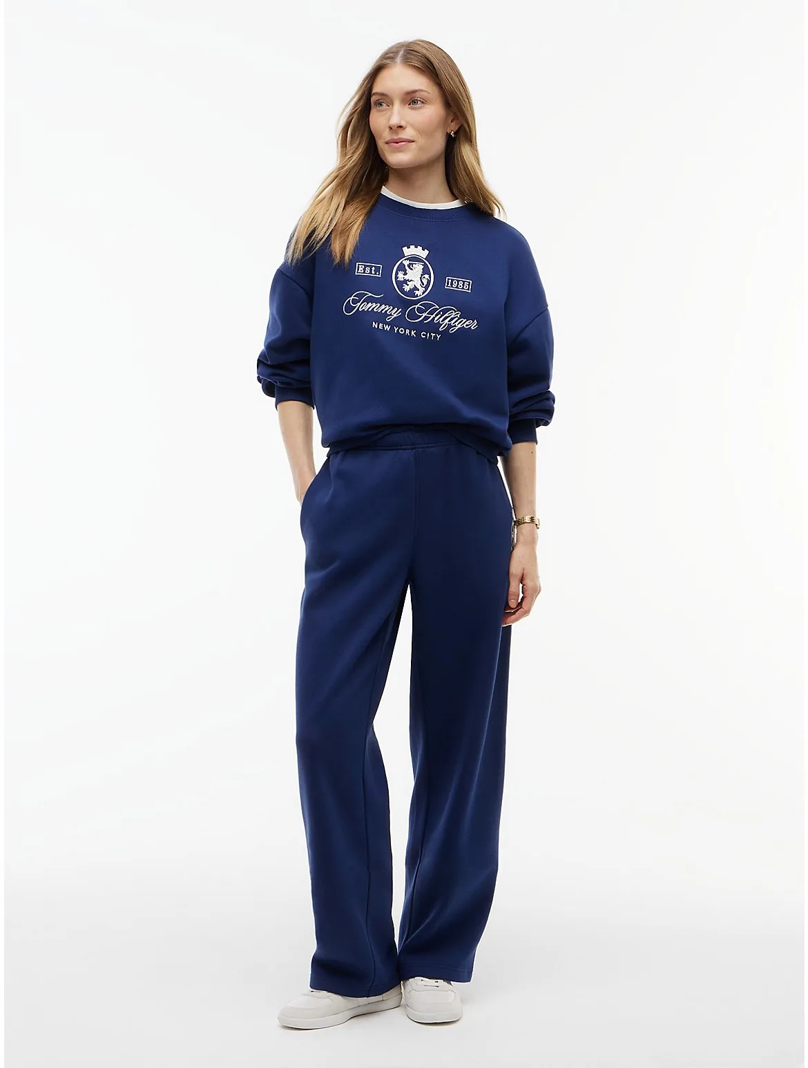 Varsity Crest Brushed-Back Sweatpant by Tommy Hilfiger