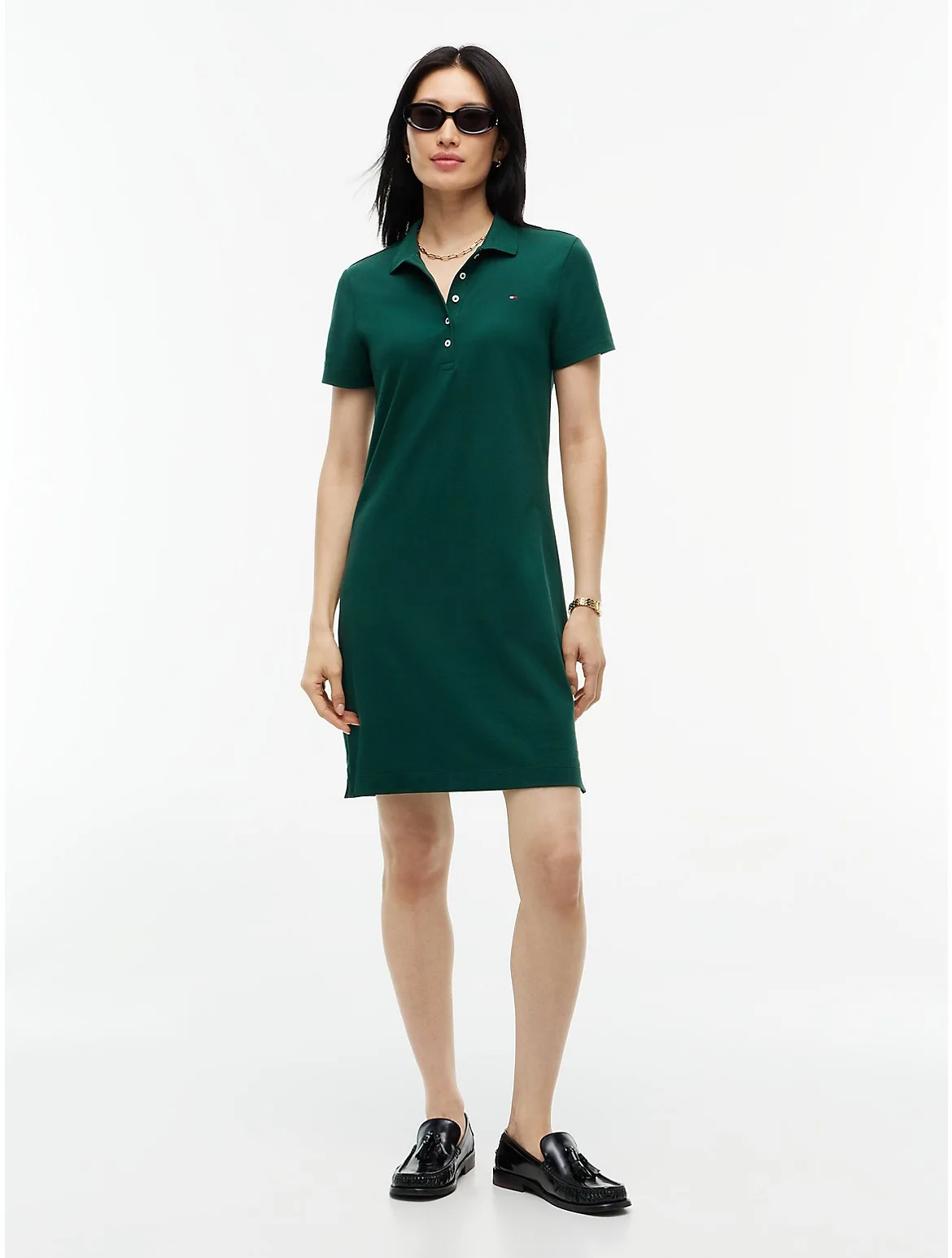 Classic Fit Stretch Cotton Polo Dress by Tommy Hilfiger