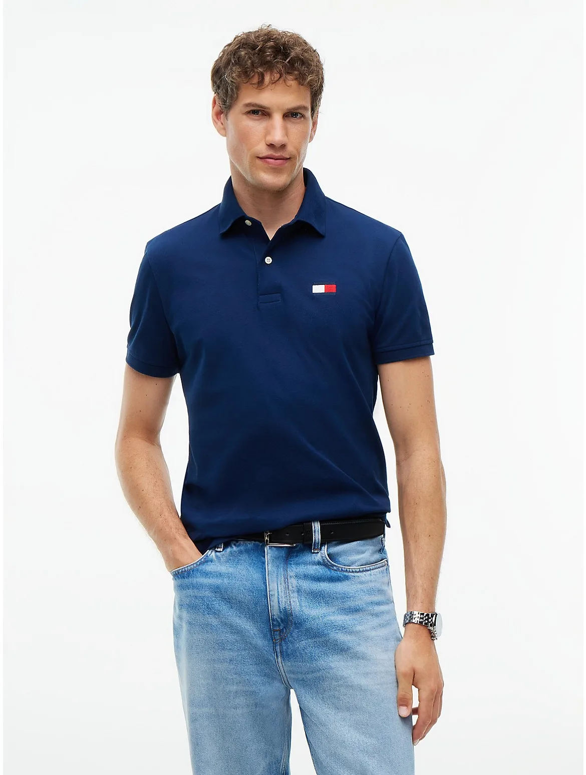 Regular Fit Flag Logo Polo