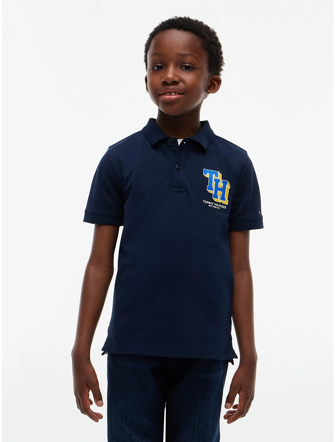 Block Monogram Logo Polo by Tommy Hilfiger