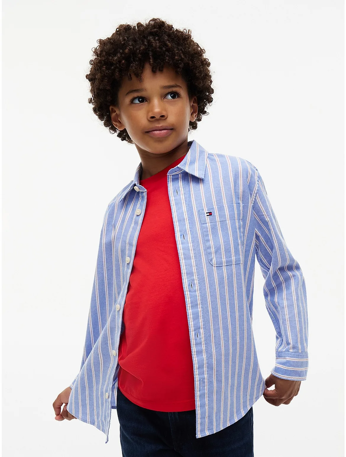 Striped Stretch Oxford Shirt by Tommy Hilfiger