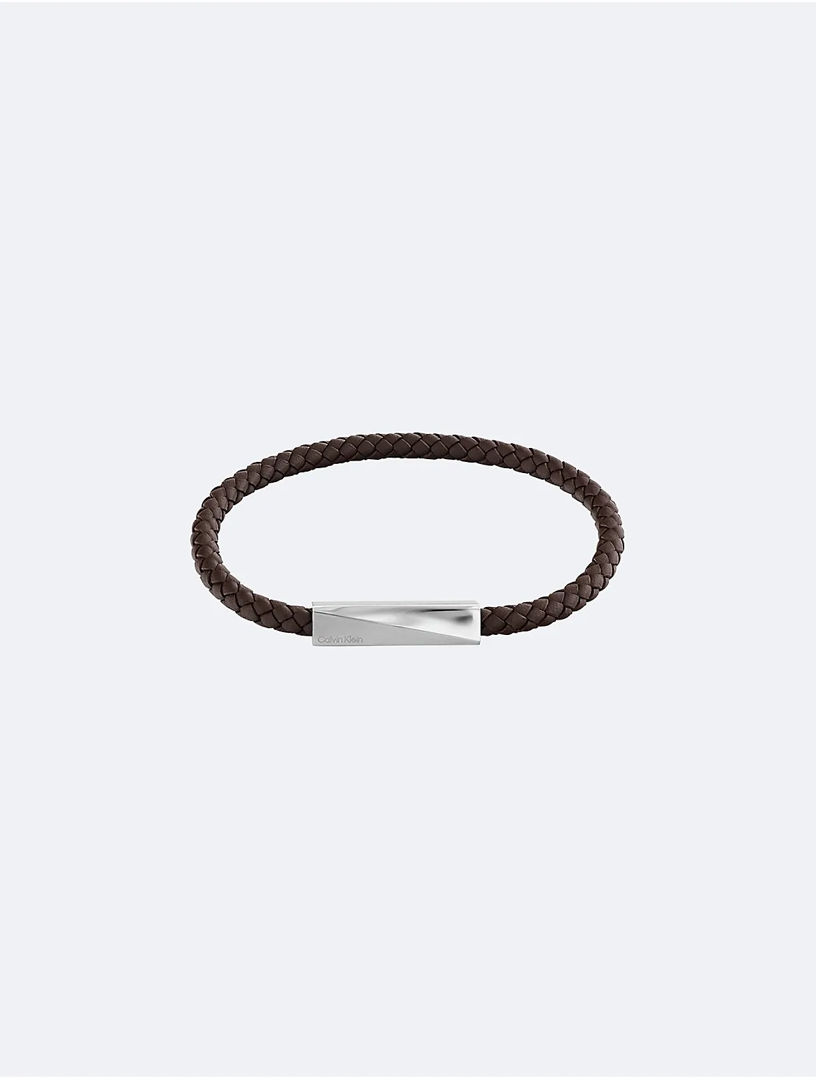Beveled ID Leather Bracelet by Calvin Klein