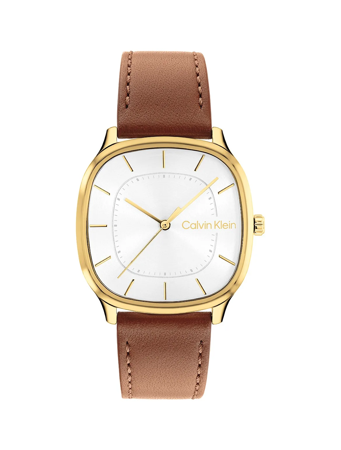 Rounded Case Sunray Dial Watch