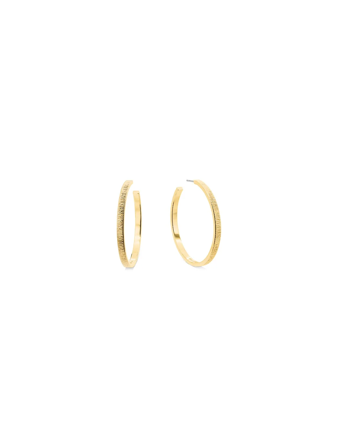 Textured Linear Hoop Earrings by Calvin Klein