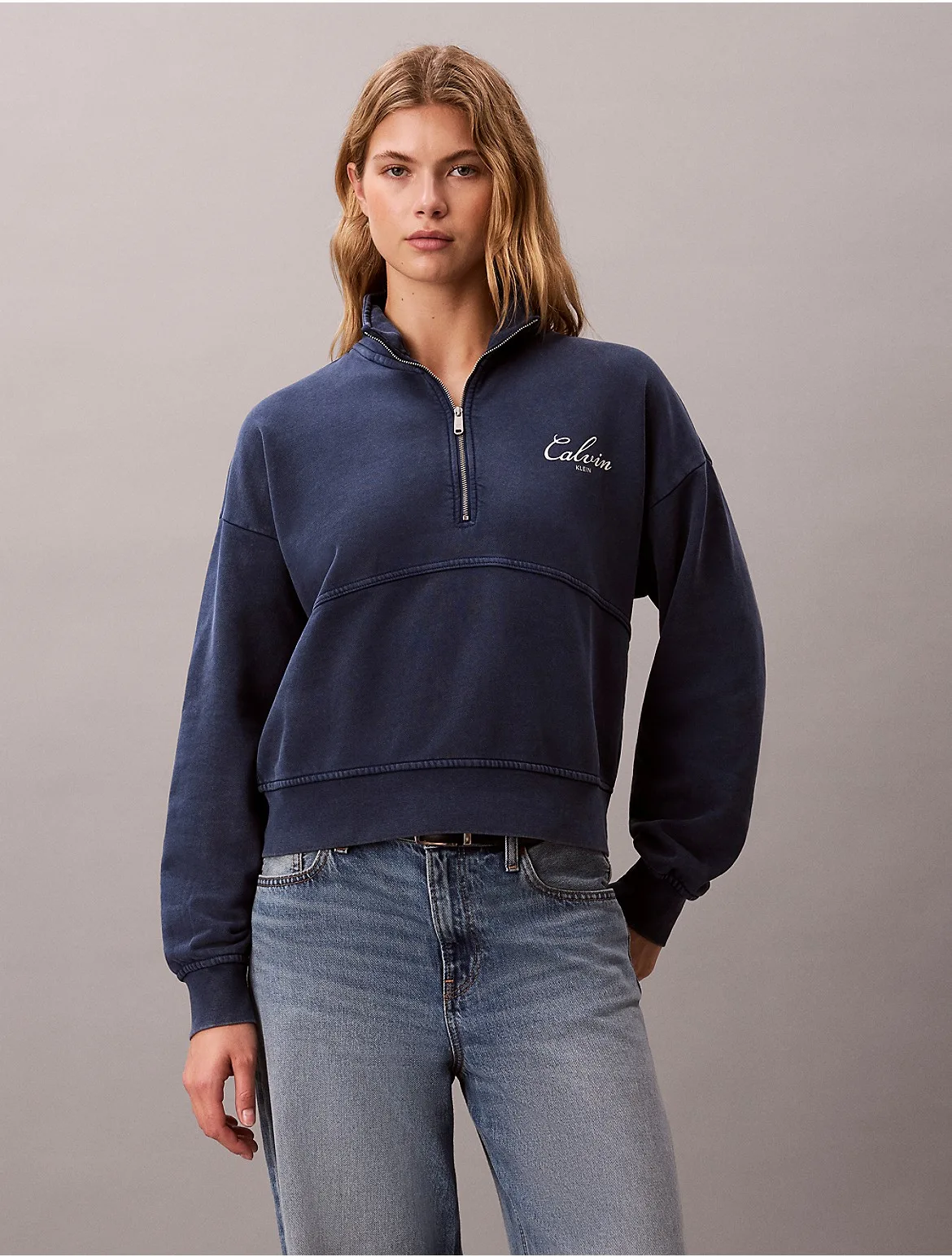 French Terry Zip Sweatshirt by Calvin Klein Jeans