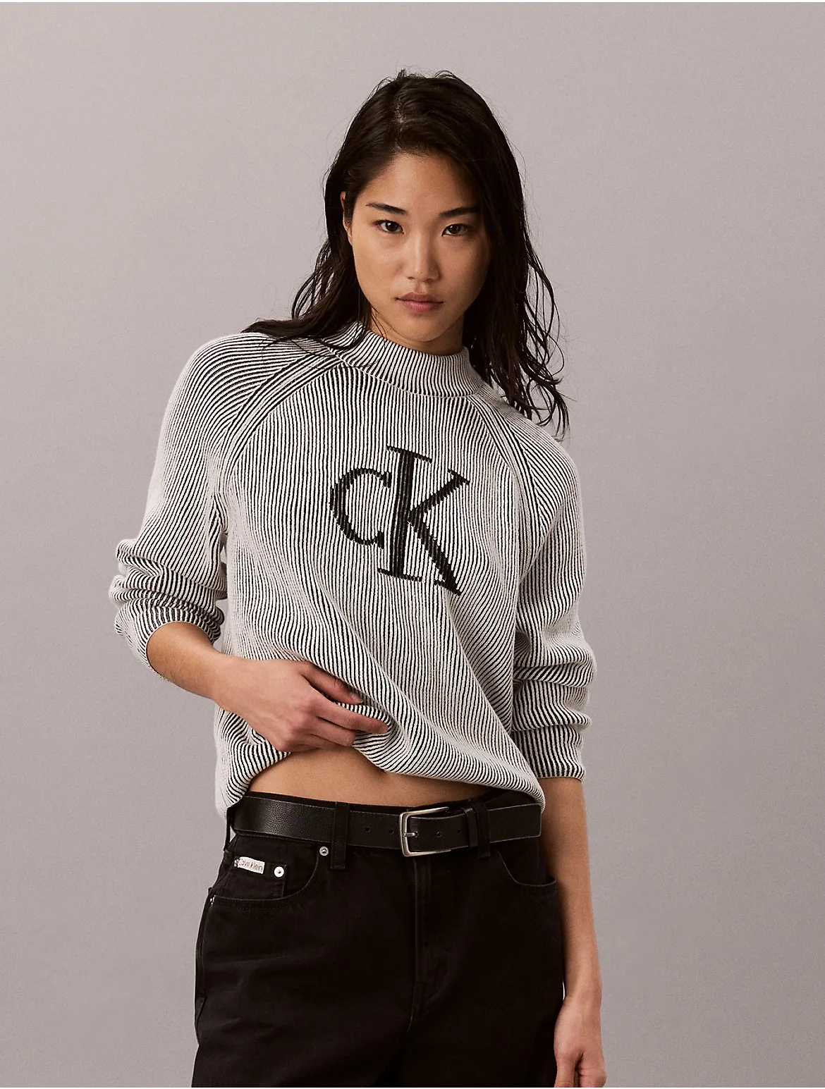 Monogram Graphic Rib Sweater by Calvin Klein Jeans