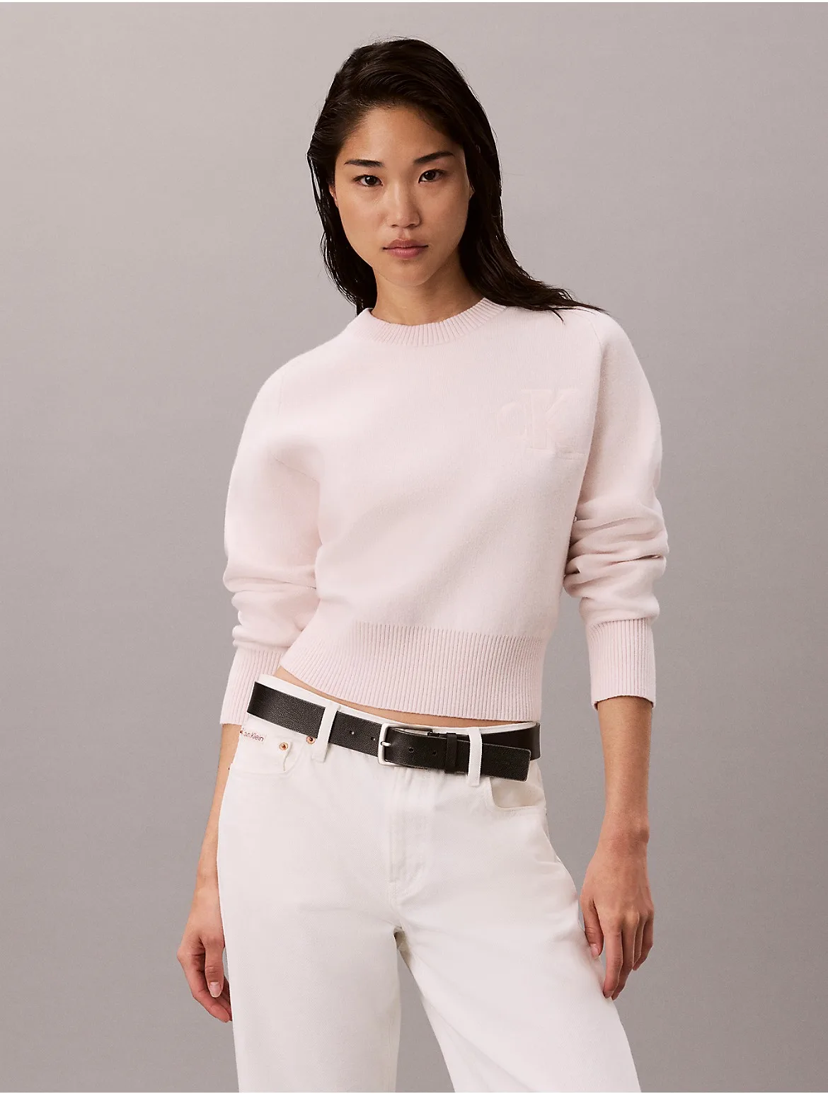 Cotton Wool Raglan Sweater by Calvin Klein Jeans