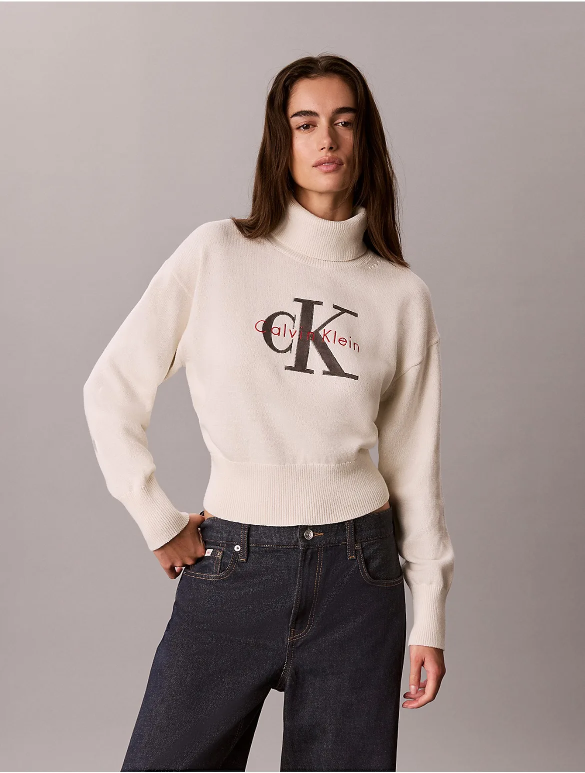 Monologo Turtleneck Sweater by Calvin Klein Jeans