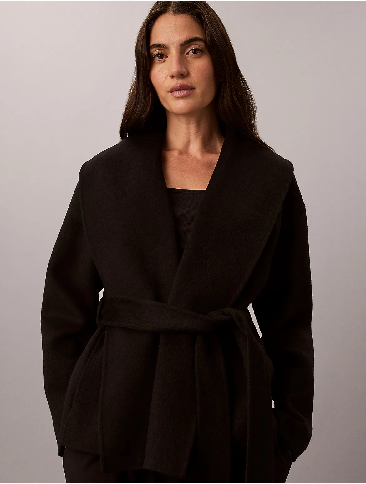 Shawl Hip Coat by Calvin Klein