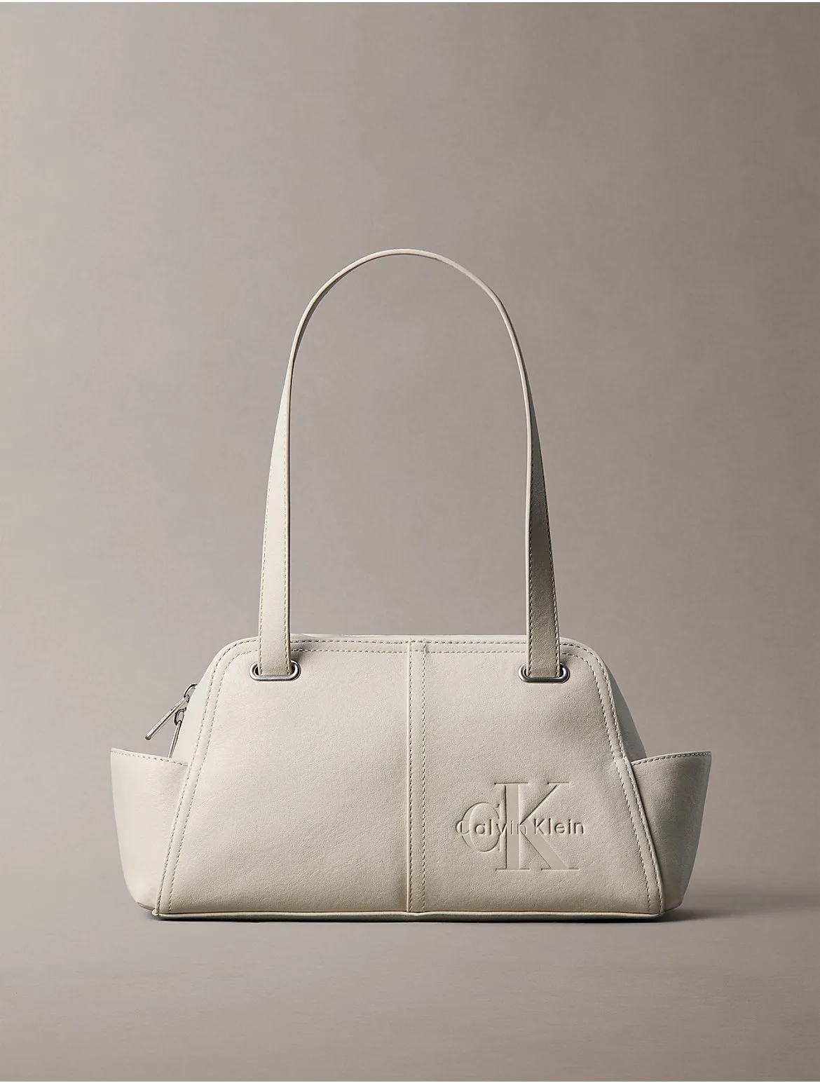 Embossed Monologo Shoulder Bag