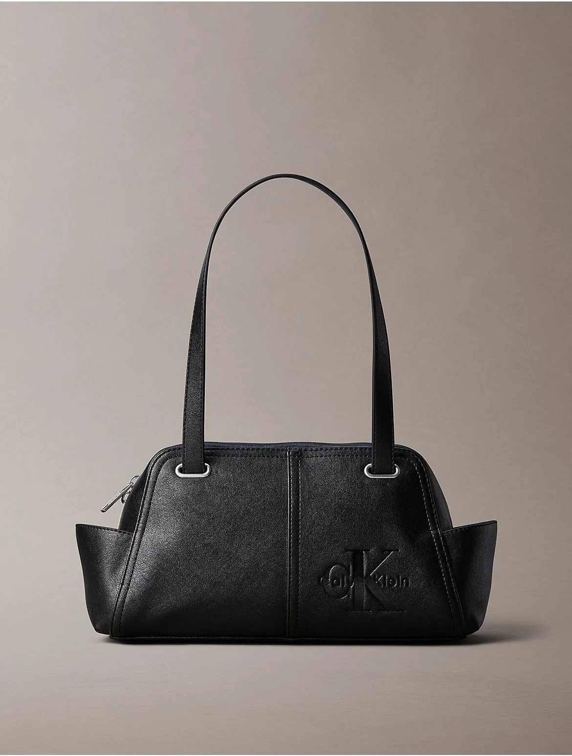 Embossed Monologo Shoulder Bag