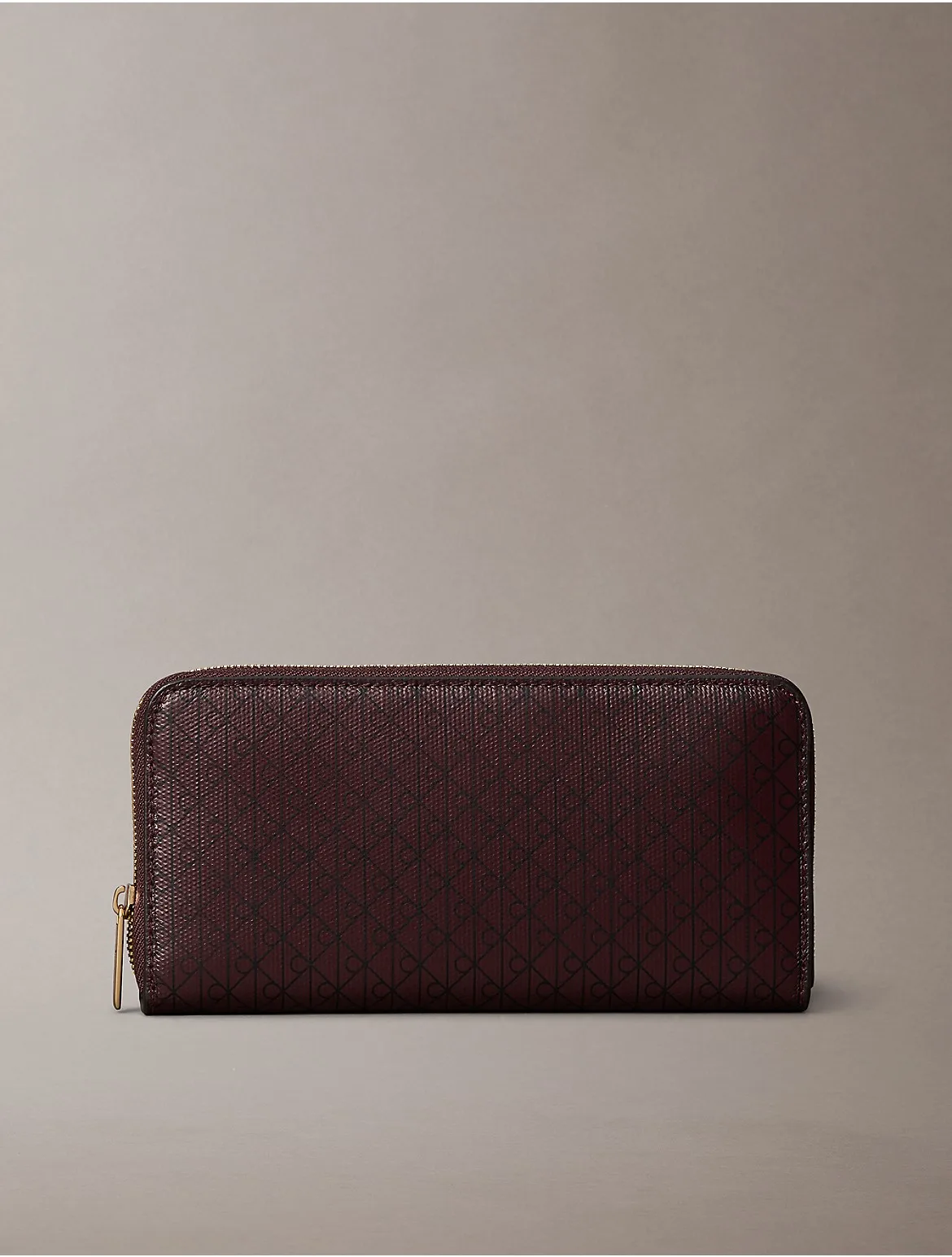 Emblem Logo Long Zip Wallet by Calvin Klein