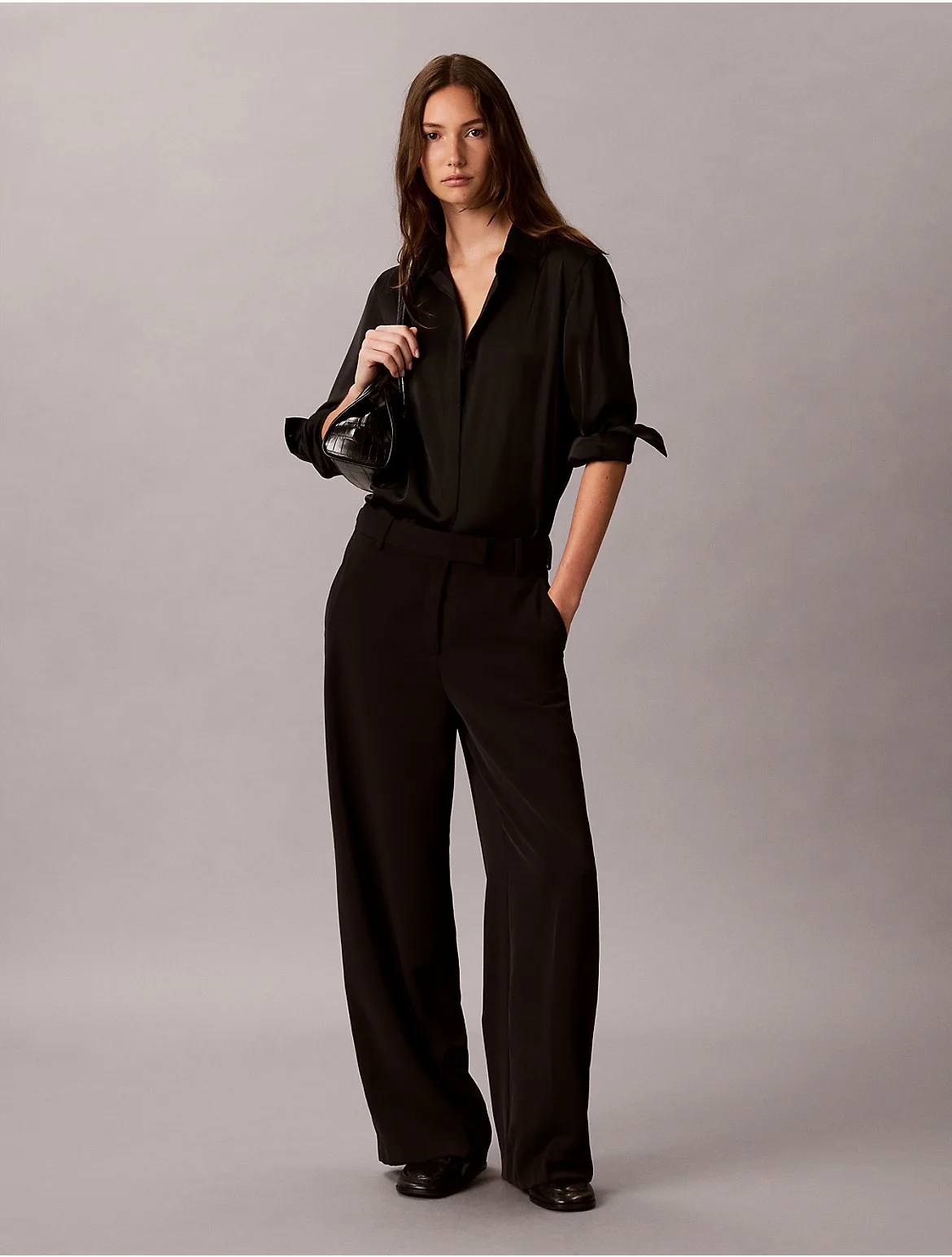 Twill Wide Leg Pants by Calvin Klein Jeans