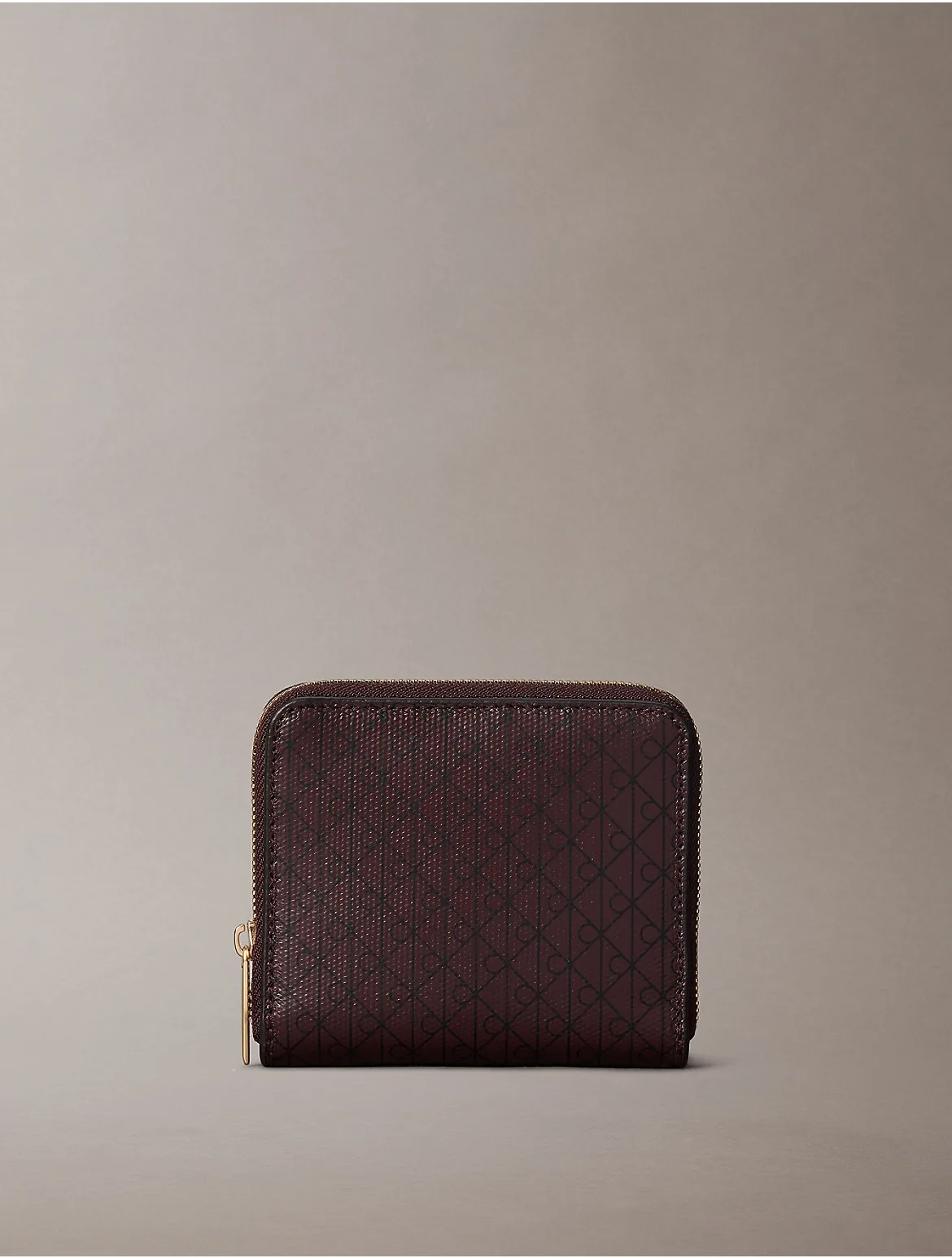 Allover Monogram Square Zip Wallet by Calvin Klein