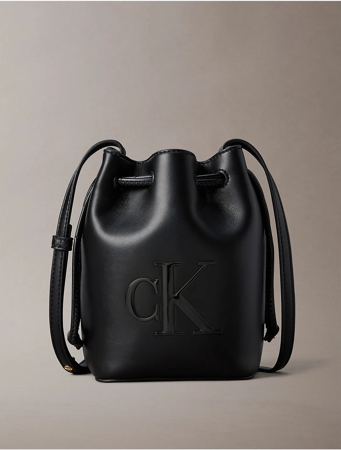 Bold Monogram Mini Bucket Crossbody Bag by Calvin Klein