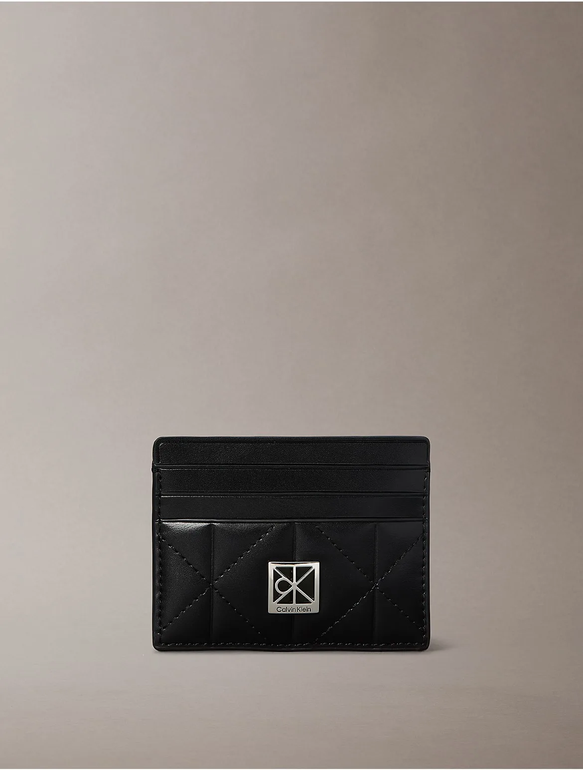 Quilted Emblem Card Case by Calvin Klein