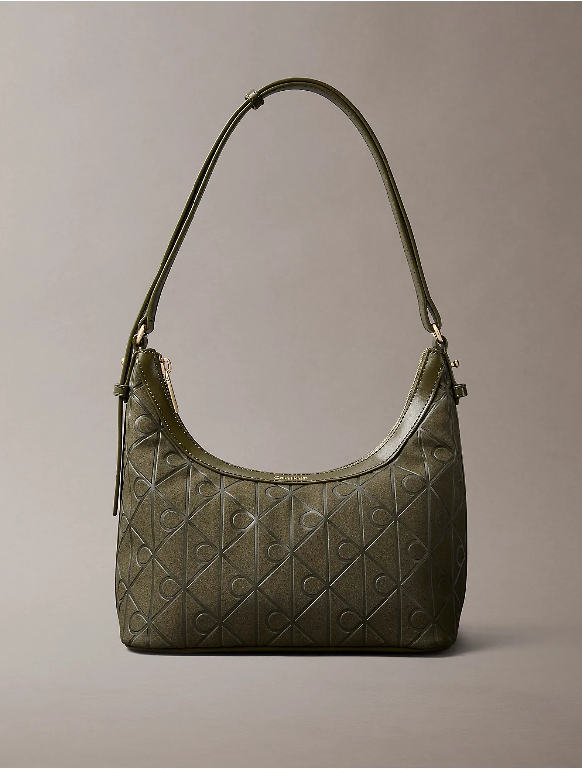 Allover Emblem Logo Small Shoulder Bag by Calvin Klein