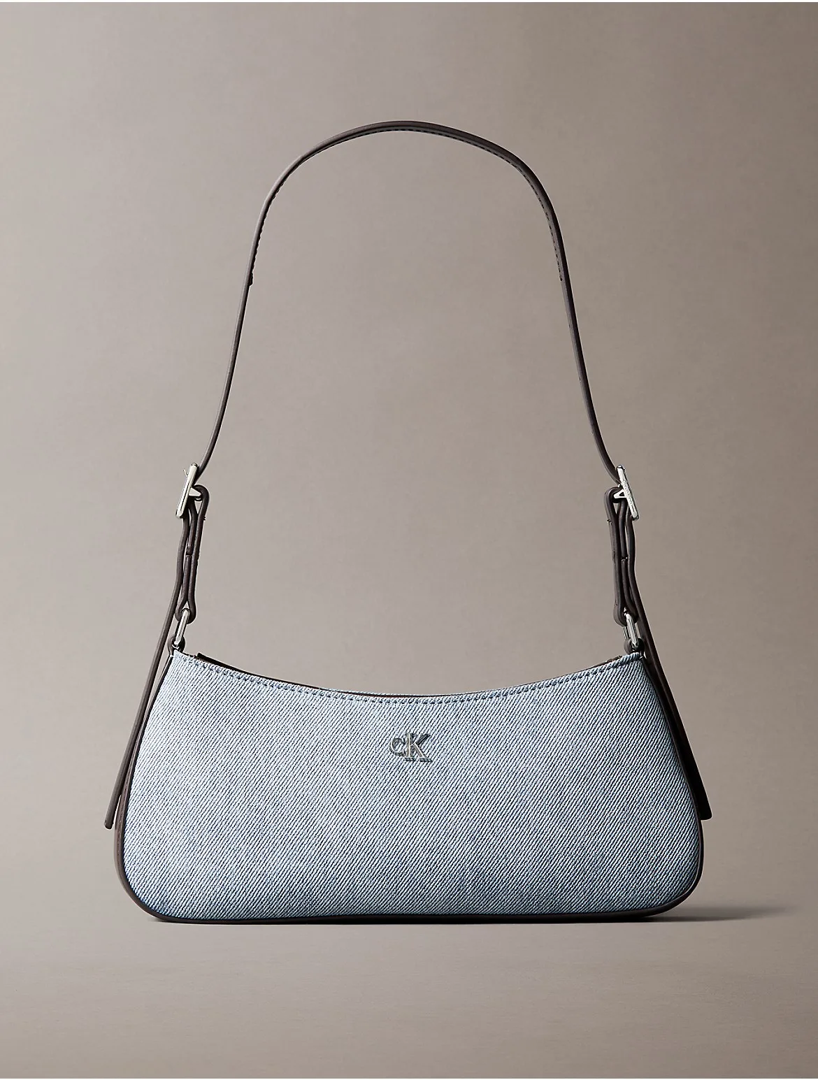 Hardware Monogram Denim Shoulder Bag by Calvin Klein