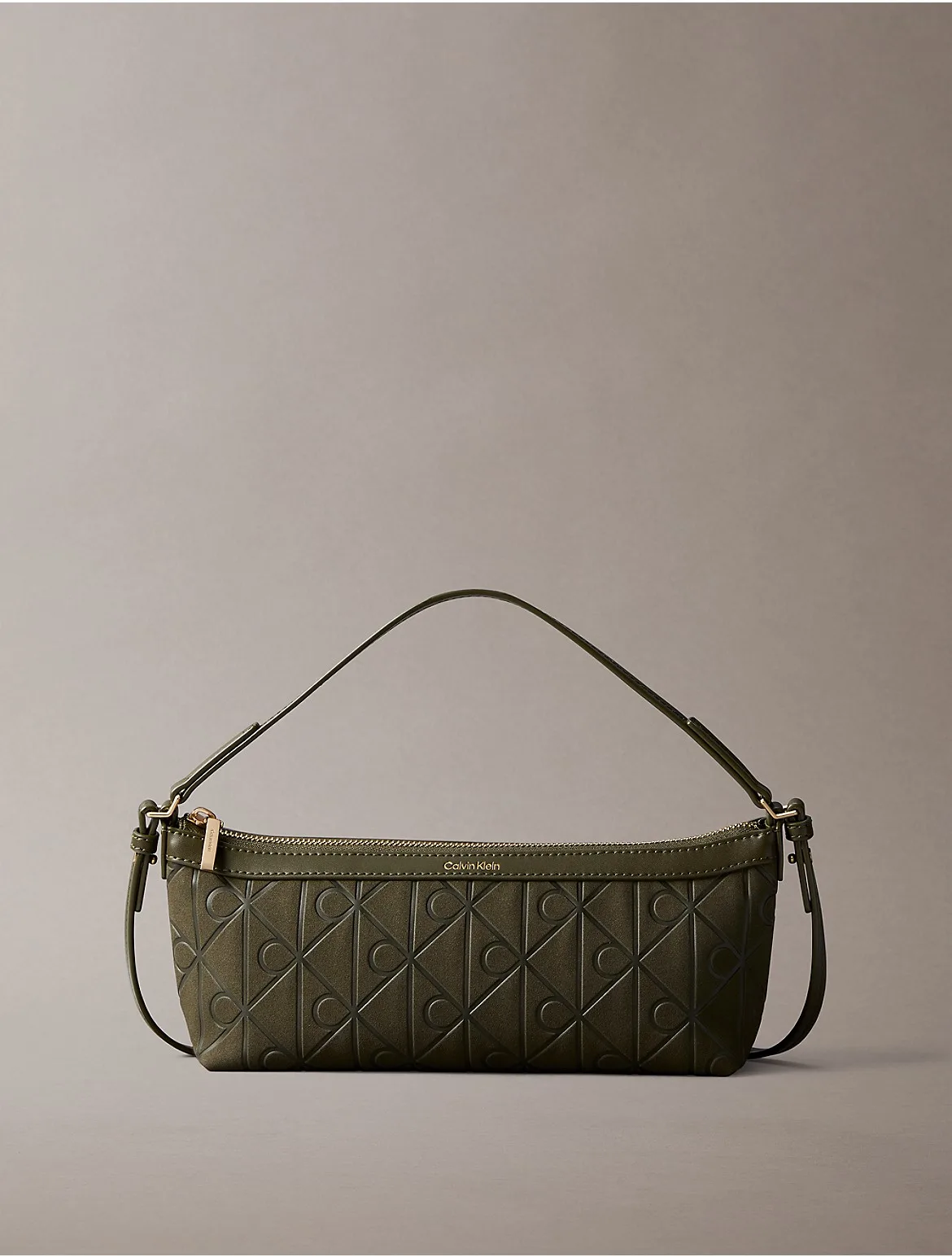 Allover Emblem Logo Long Shoulder Bag by Calvin Klein