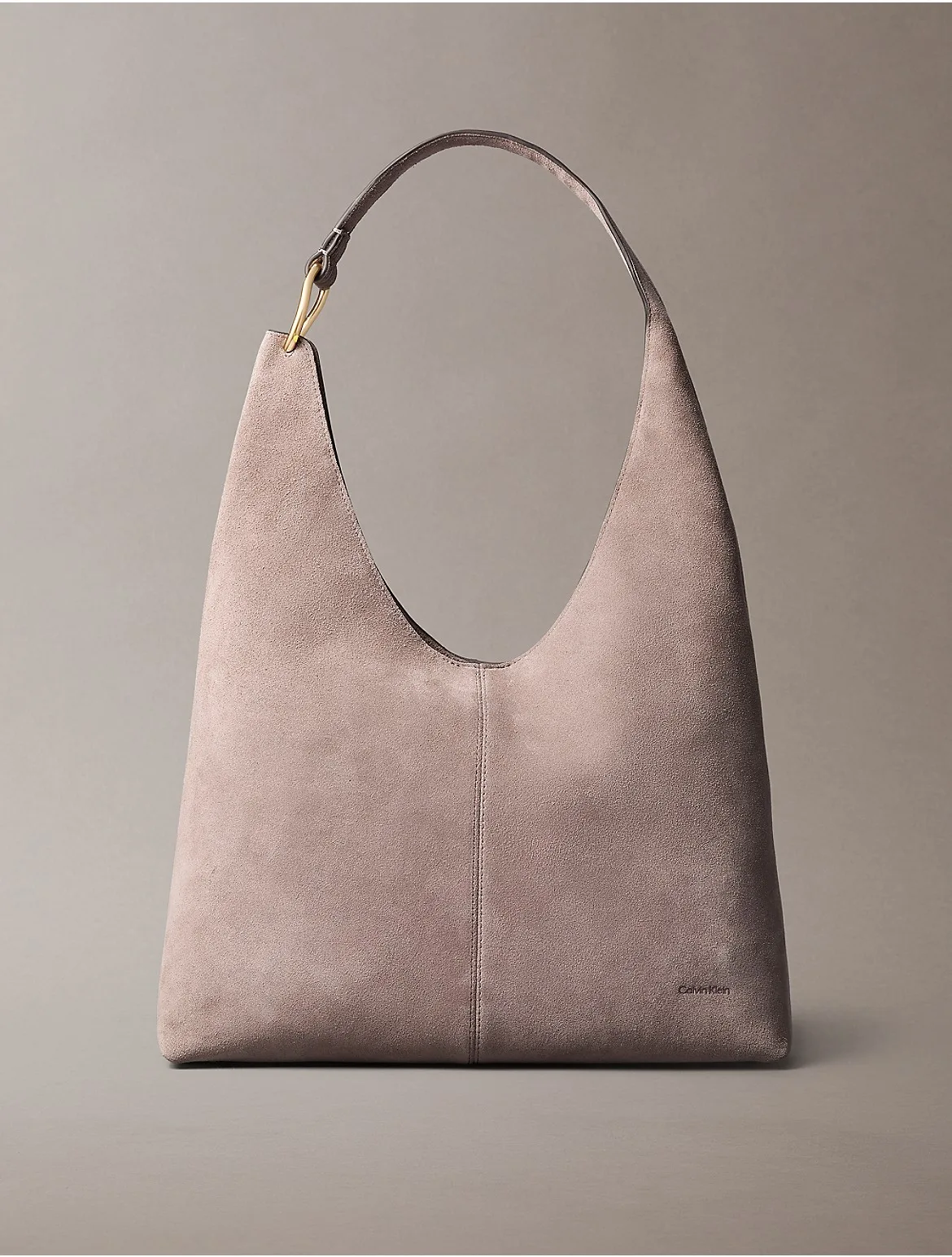Slouchy Suede Large Shoulder Bag by Calvin Klein
