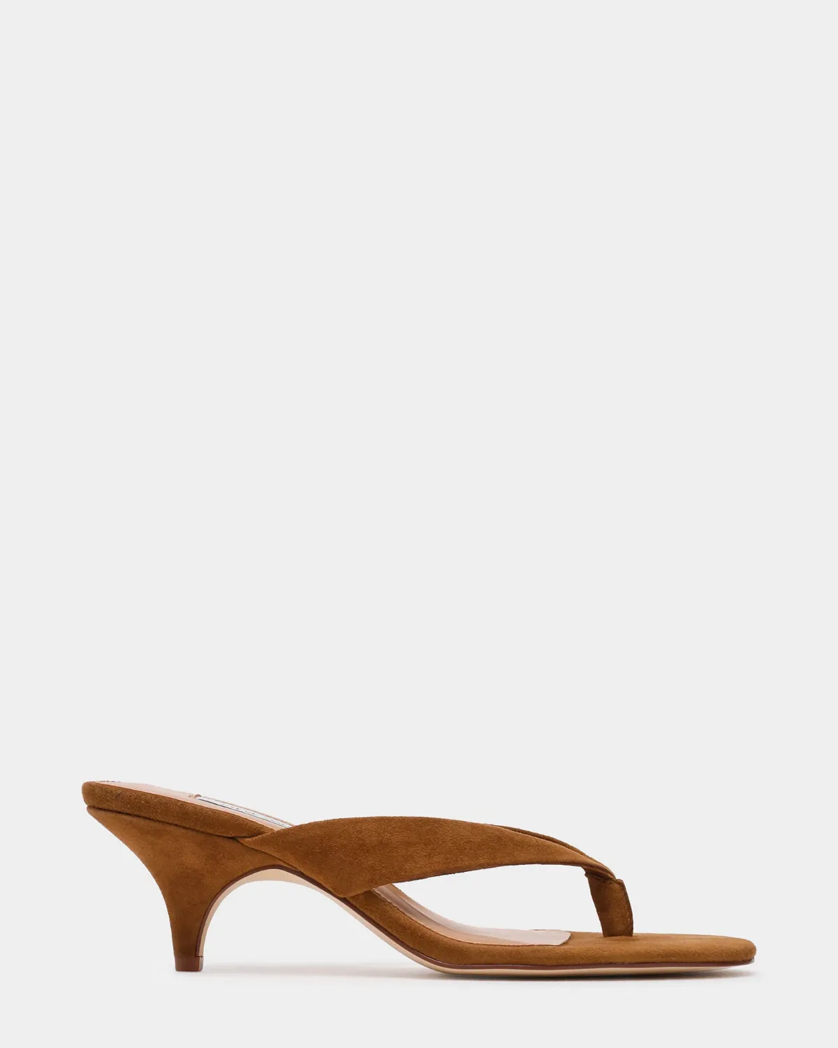 Sky Thong Heels - Chestnut Suede - Leather by Steve Madden
