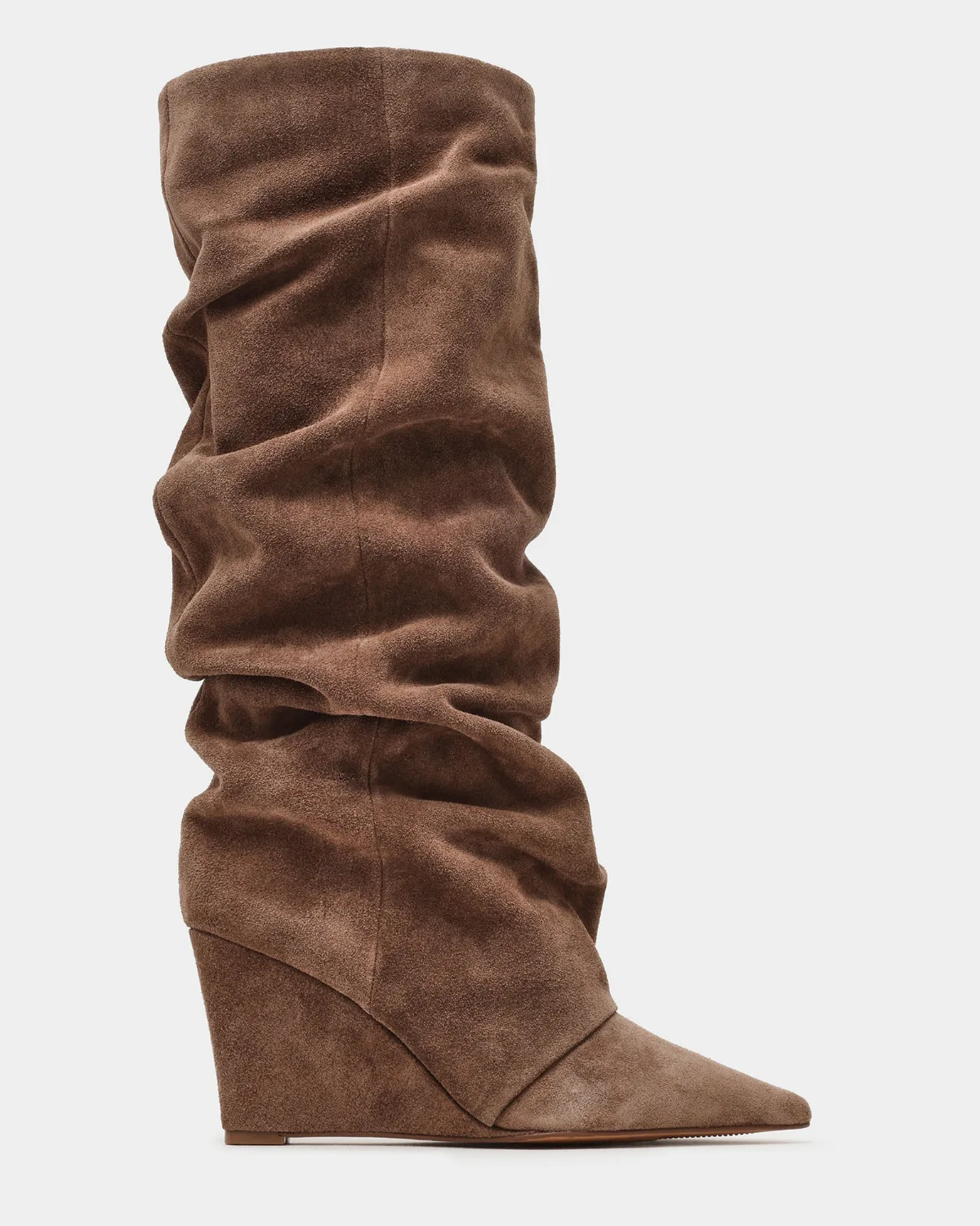 Liberty Cuffed Boots - Taupe Suede - Leather by Steve Madden