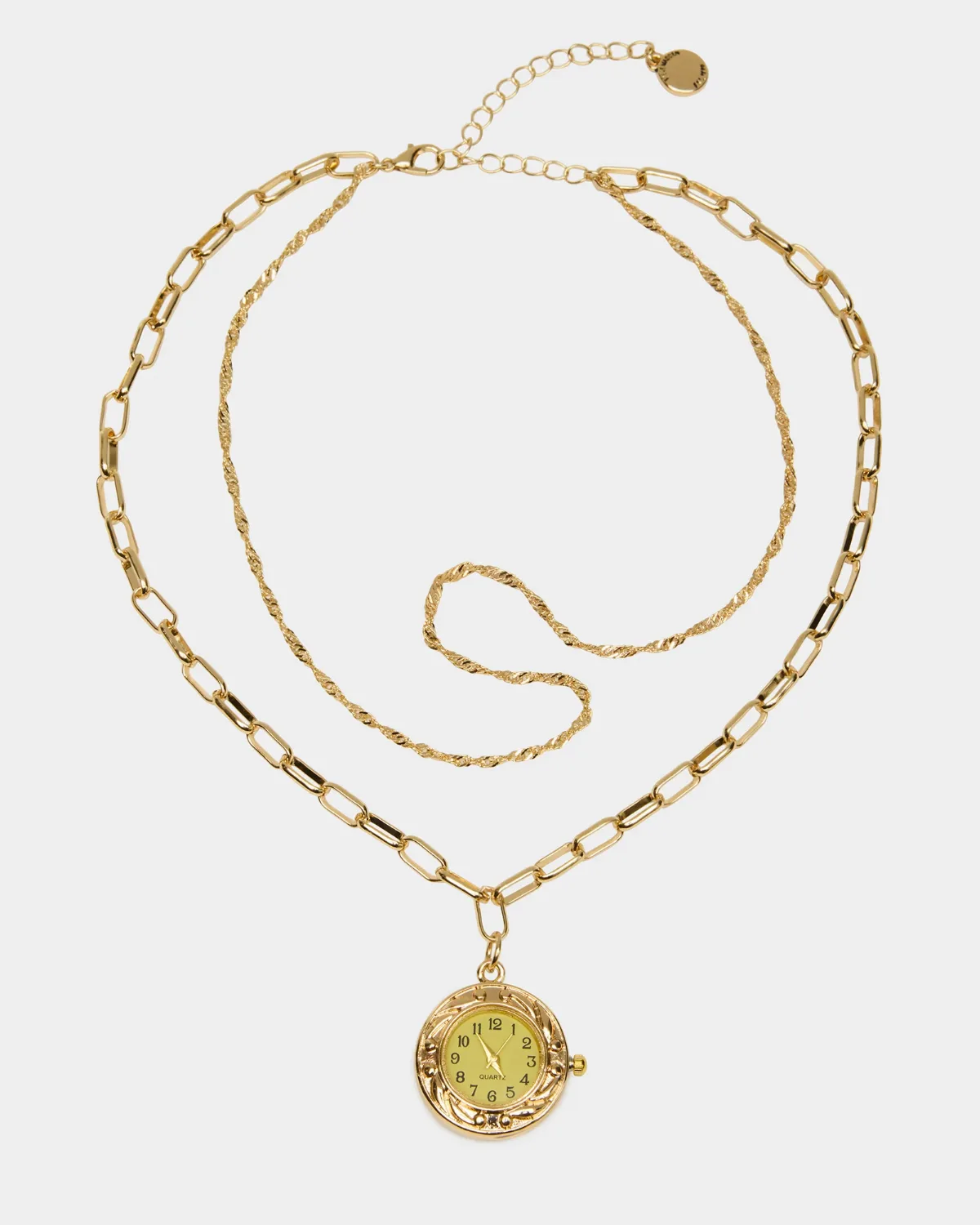 Watch Pendant Necklace - Iron by Steve Madden