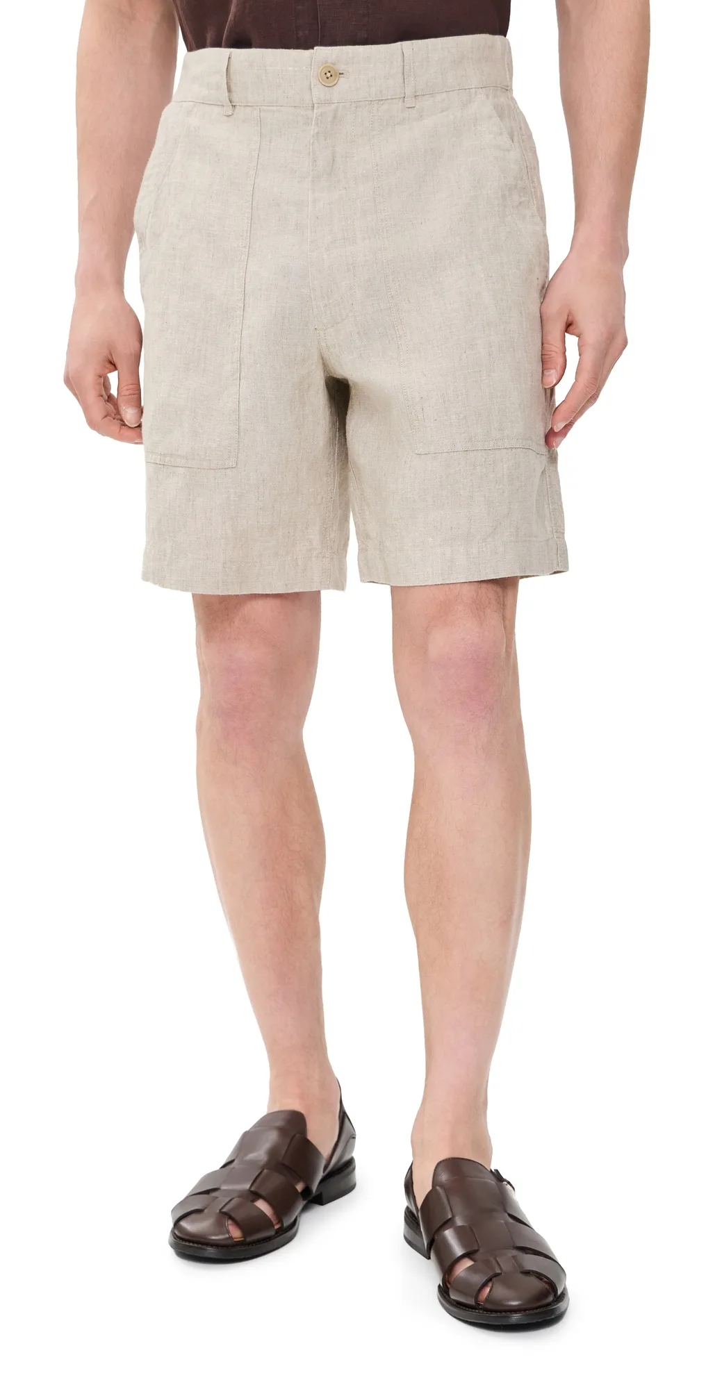 Pull on Field Shorts in Flax Linen 19