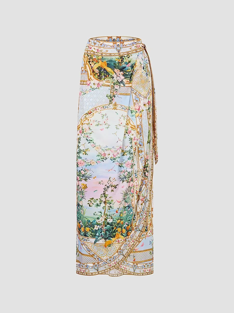 Sisi Society Print Draped Wrap Maxi Sarong by Camilla