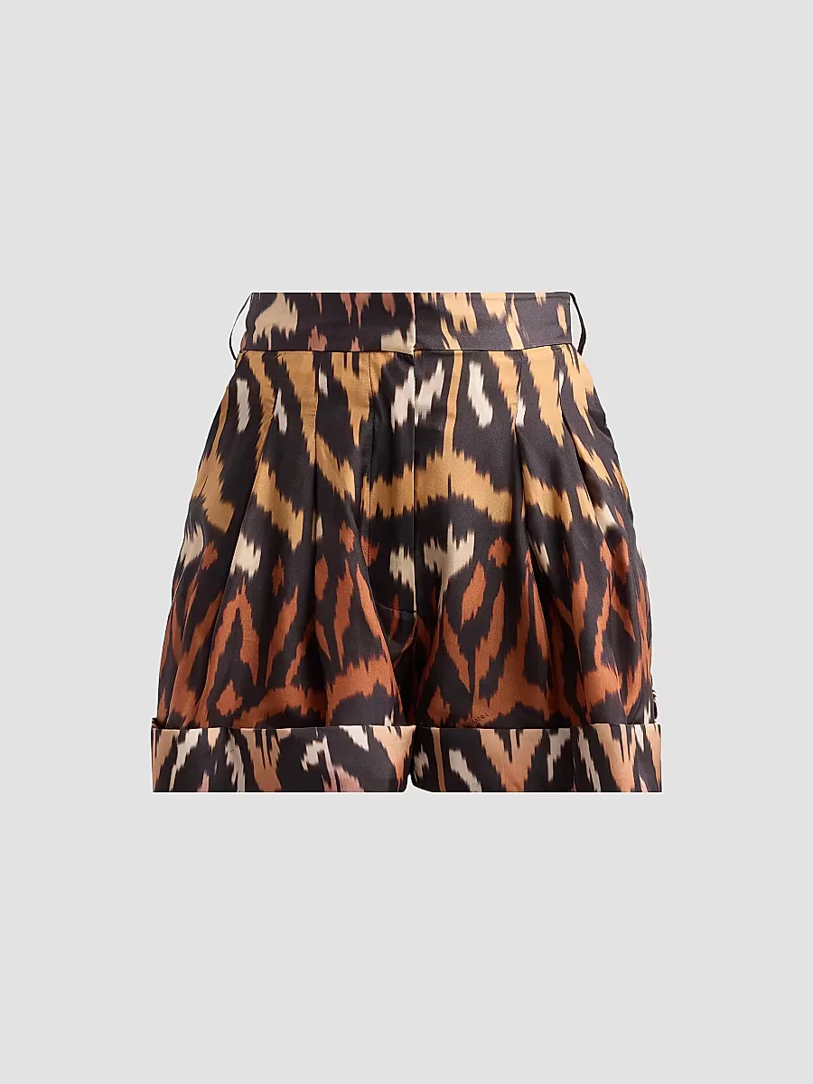 Aster Silk Ikat-Inspired Shorts by Zimmermann